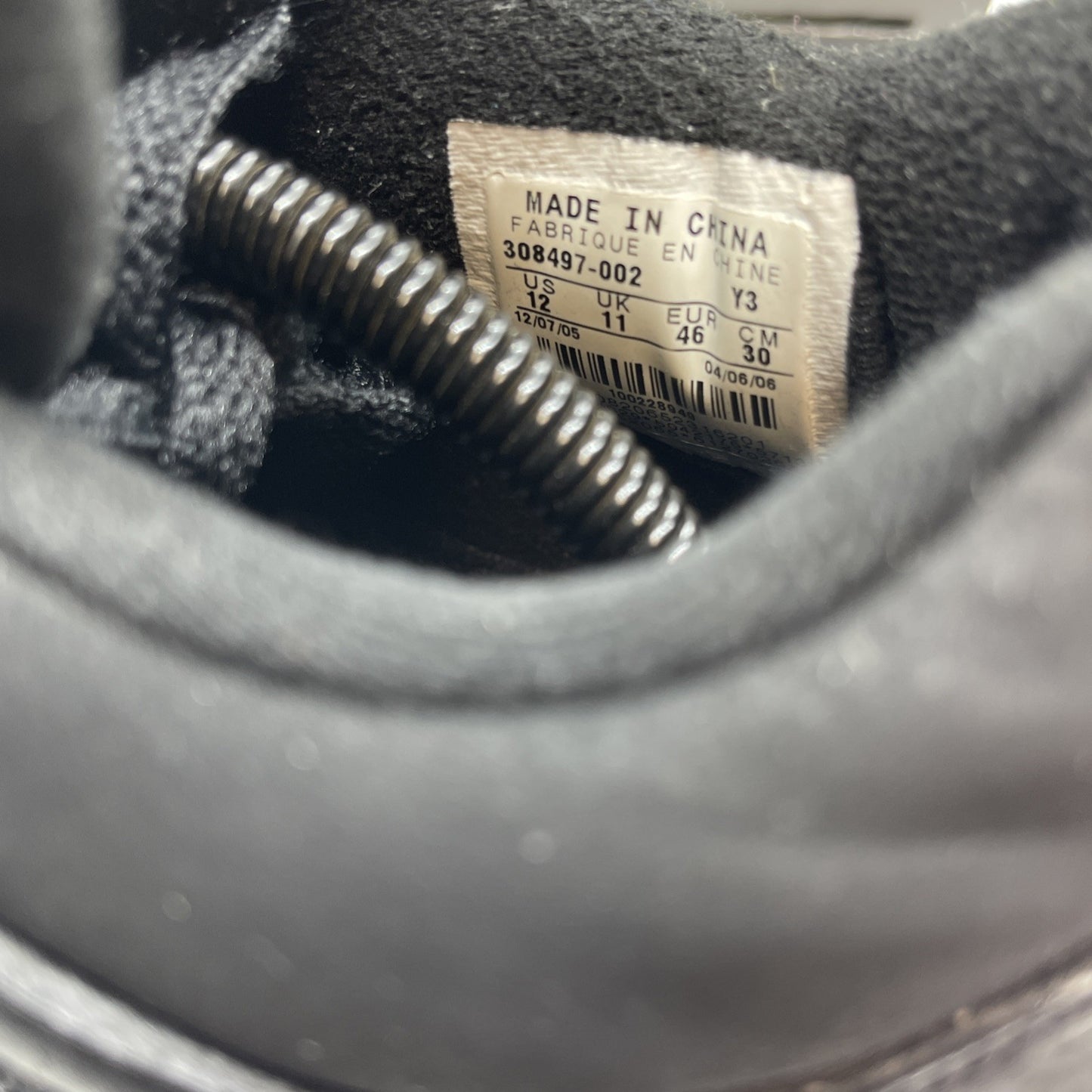 Size 12 - Air Jordan 4 Retro 2006 Black Cat (308497-002)