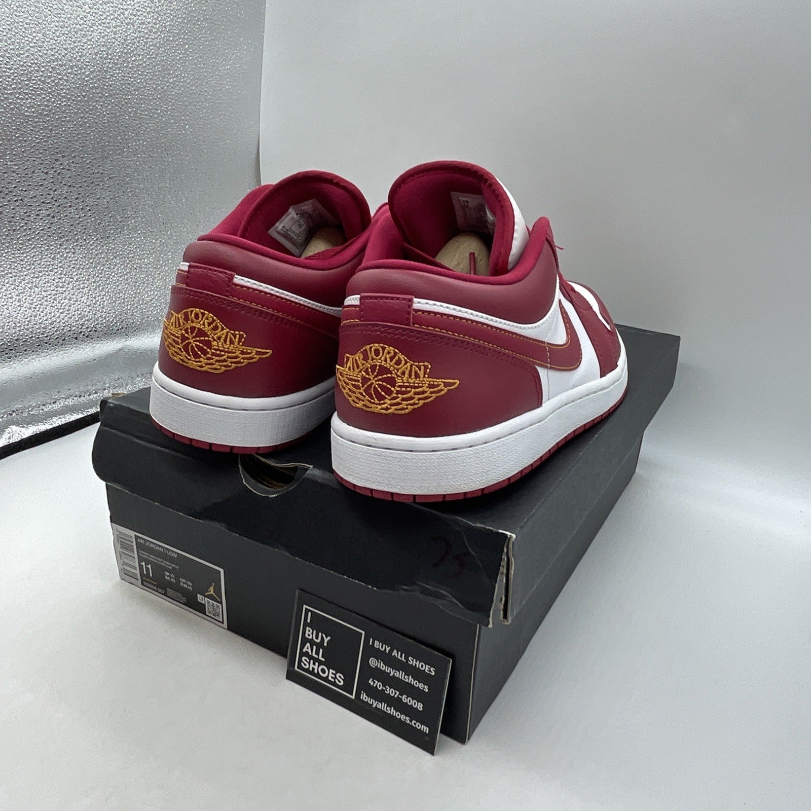 Size 11 - Air Jordan 1 Low Cardinal Red 2022 (553558-607)