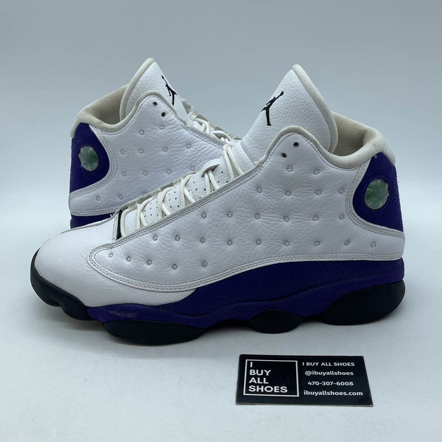 Size 11 - Air Jordan 13 Retro Lakers Purple White Suede Leather (414571-105)