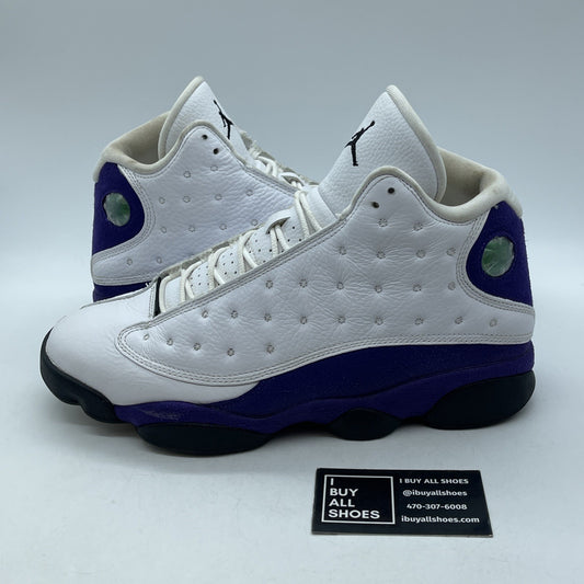 Size 11 - Air Jordan 13 Retro Lakers Purple White Suede Leather (414571-105)