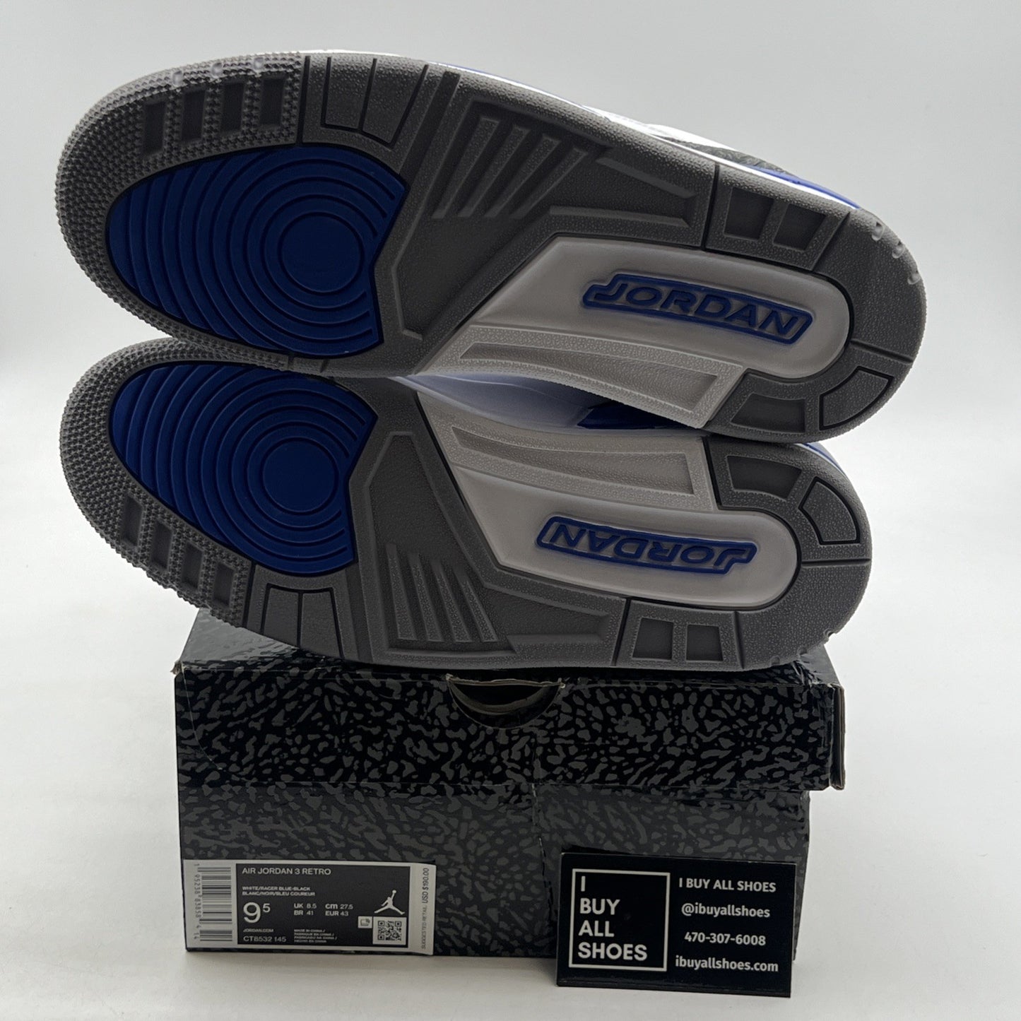 Size 9.5 - Air Jordan 3 Retro Mid Racer Blue (CT8532-145)