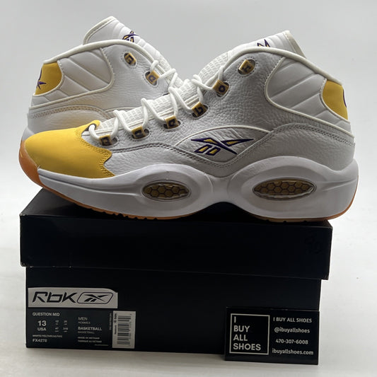 Size 13 - Reebok Question Mid Yellow Toe (FX4278)