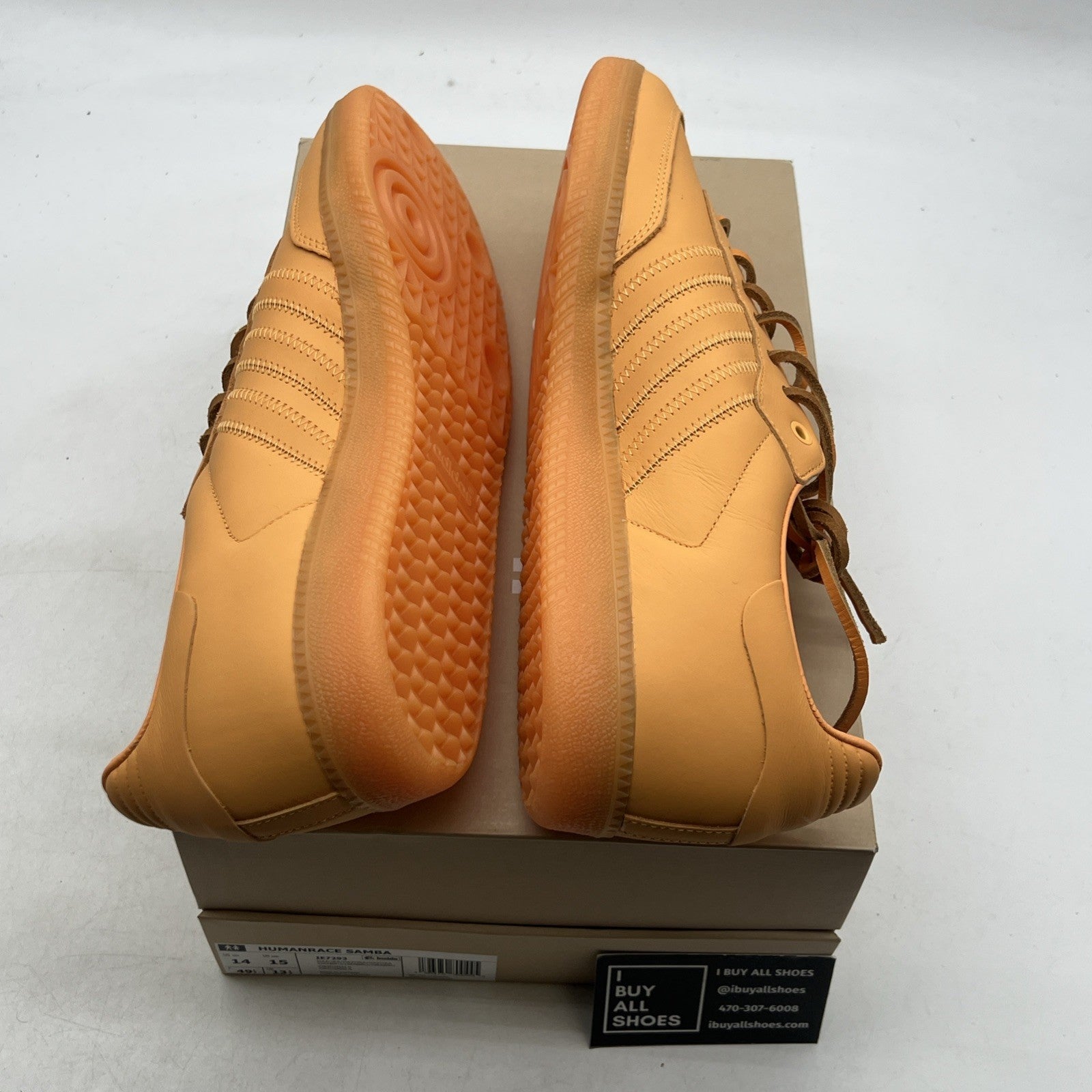 Size 14 - Adidas Pharrell x Humanrace Samba - Orange (IE7293)