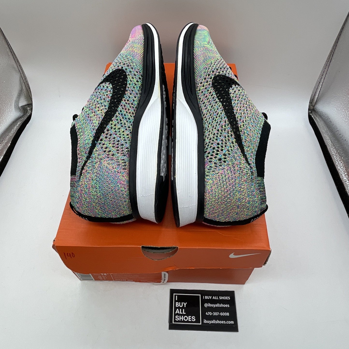 Size 13 - Nike Flyknit Racer 2015 Multi-Color Black Suede (526628-304)