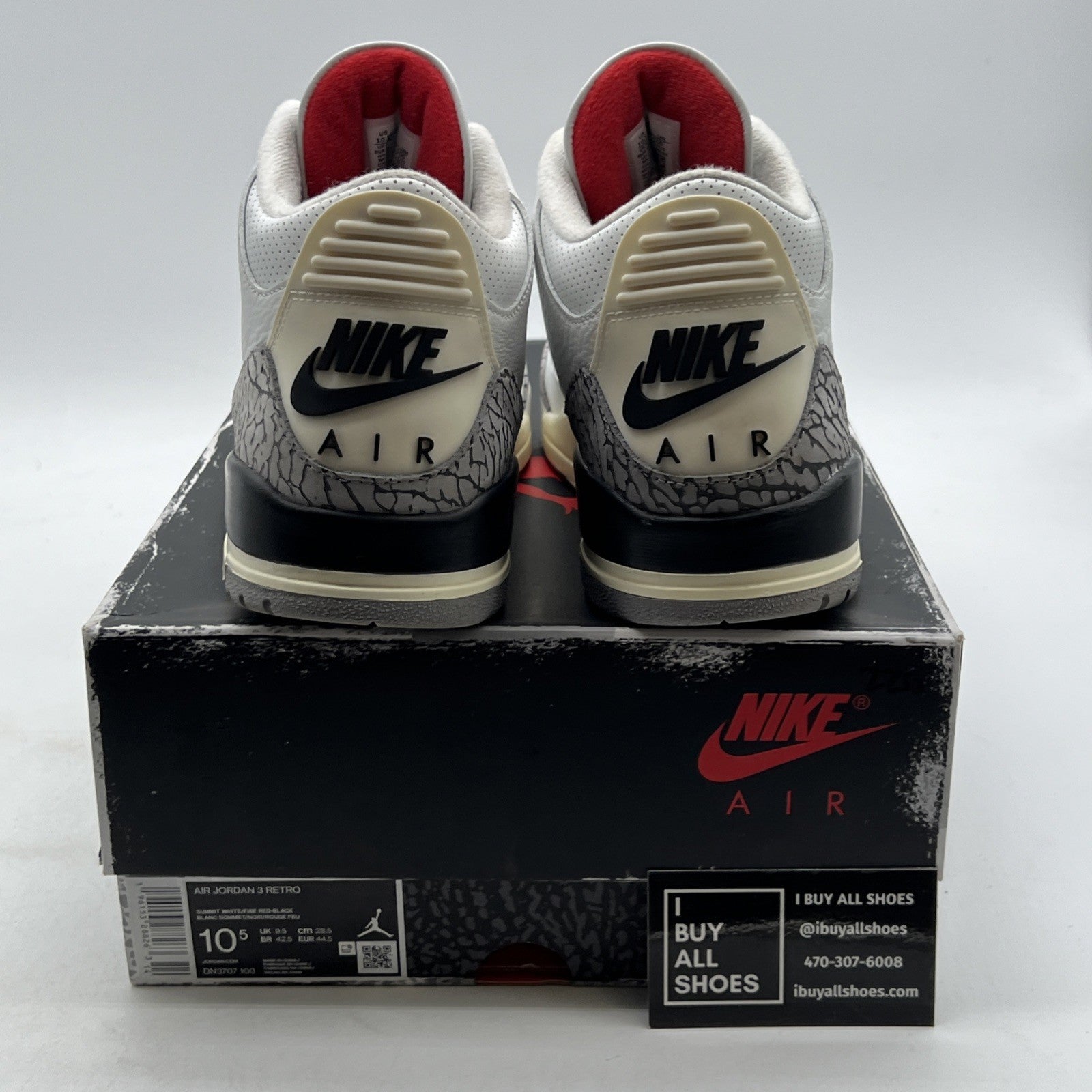 Size 10.5 - Air Jordan 3 Retro Mid White Cement Reimagined (DN3707-100)