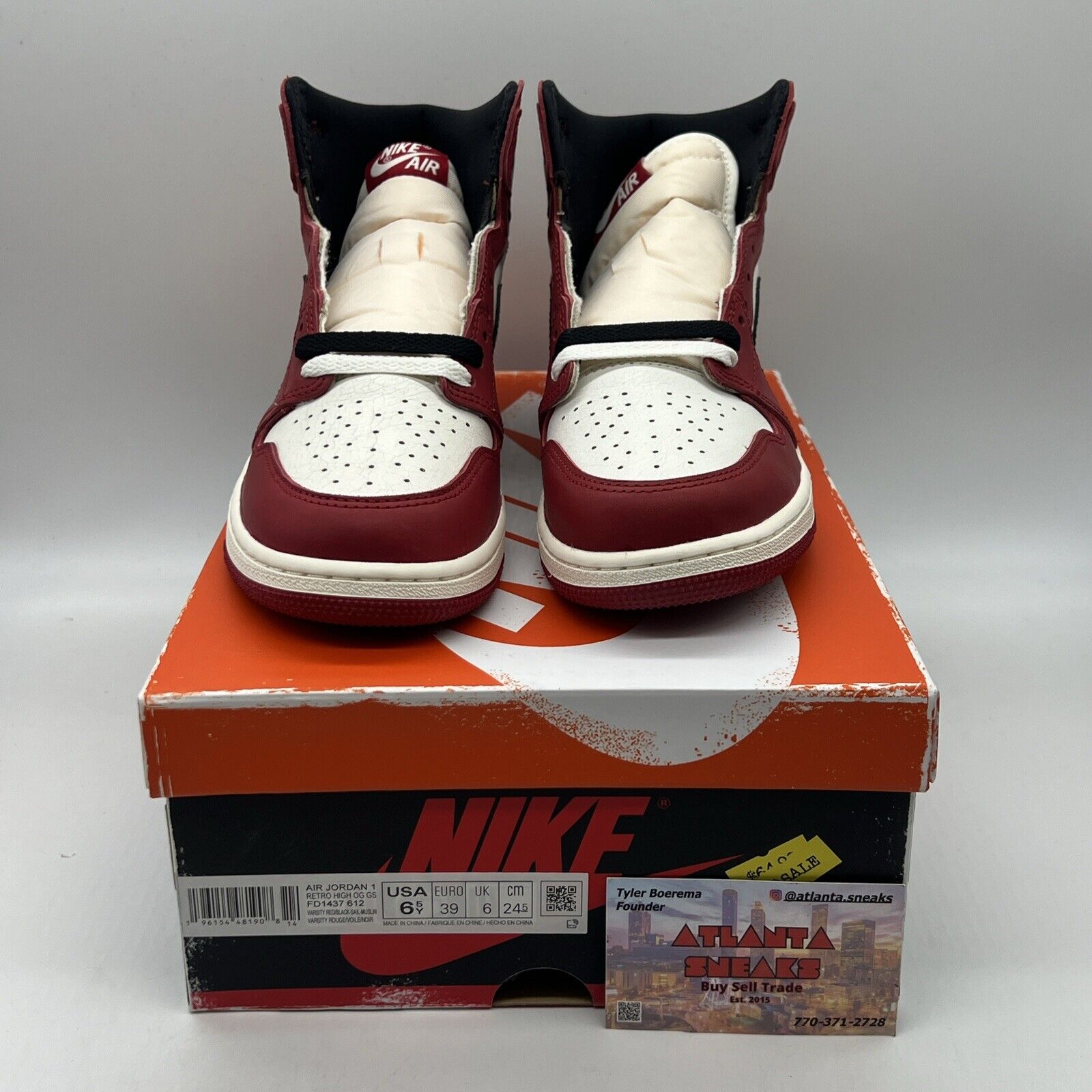 Size 6.5 - Jordan 1 Retro High OG Chicago Lost & Found 2022 Brand New Og All