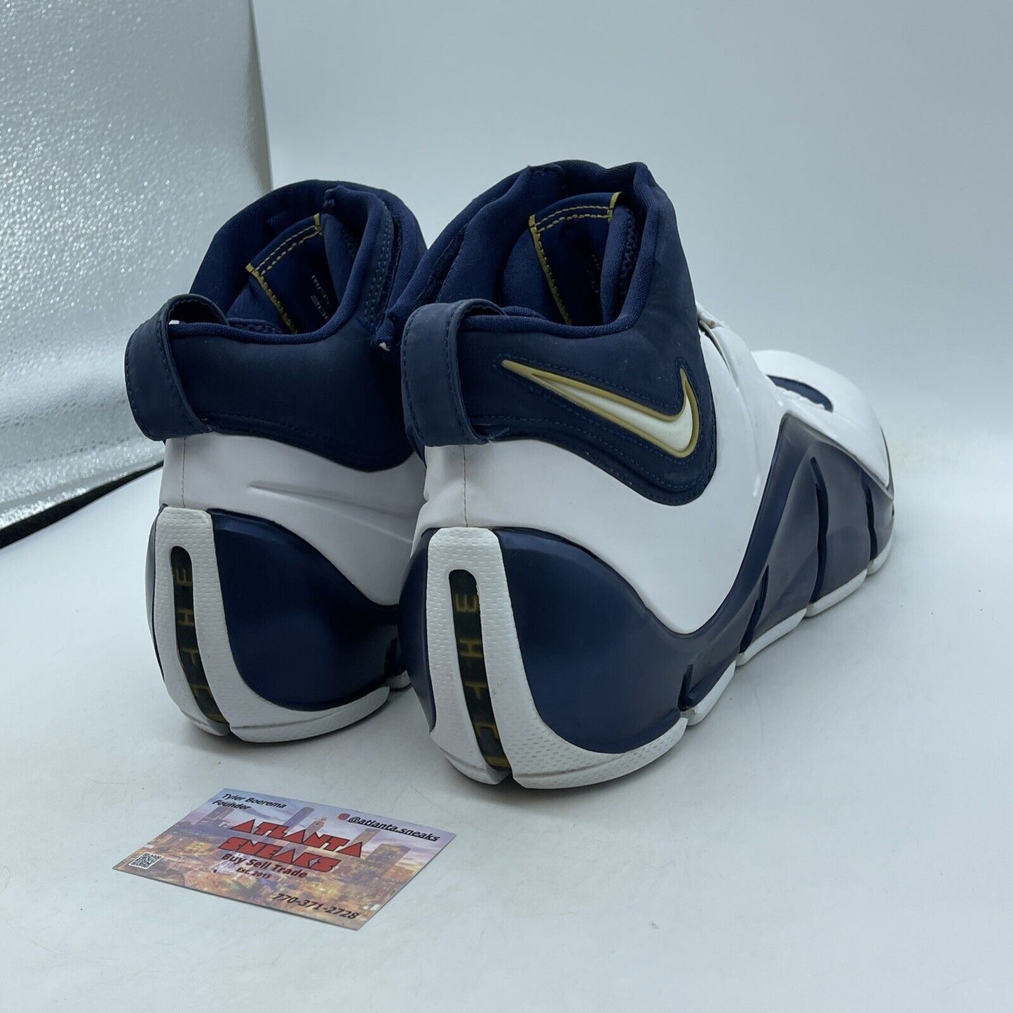 Size 12 - Nike Zoom LeBron 4 West Coast Blue White Suede Leather (314647-111)