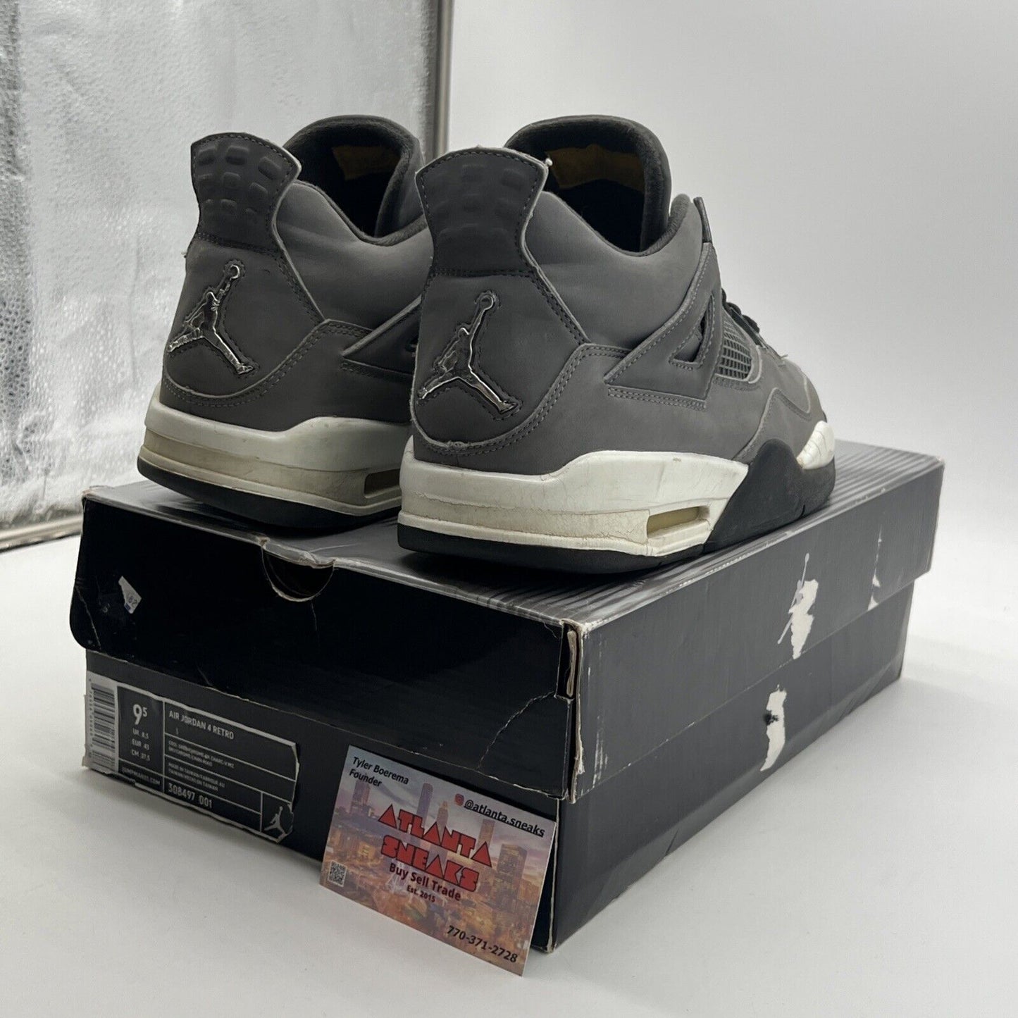 Size 9.5 - Air Jordan 4 Retro 2004 Cool Grey (308497-001)