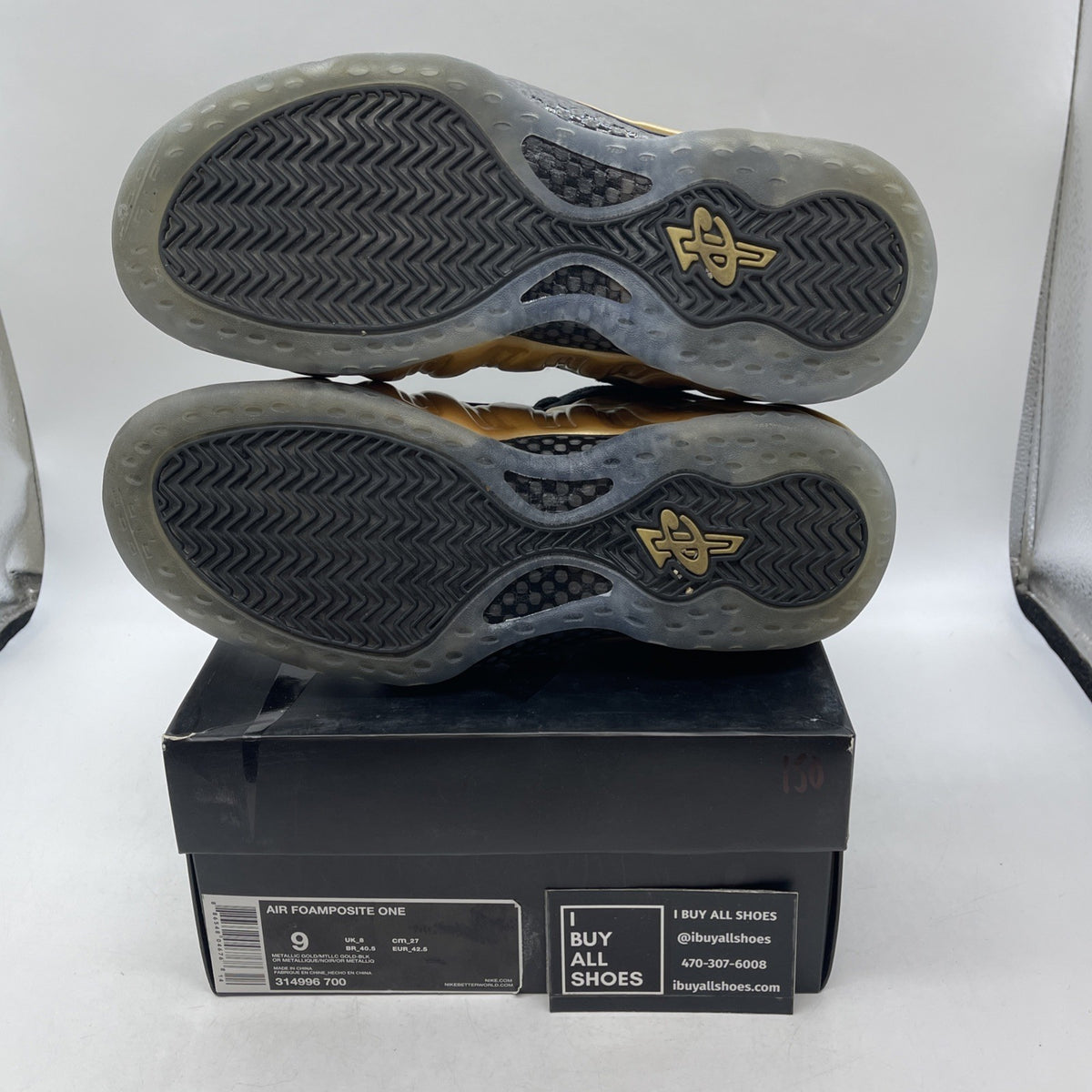 Size 9 - Nike Air Foamposite One Metallic Gold (314996-700)