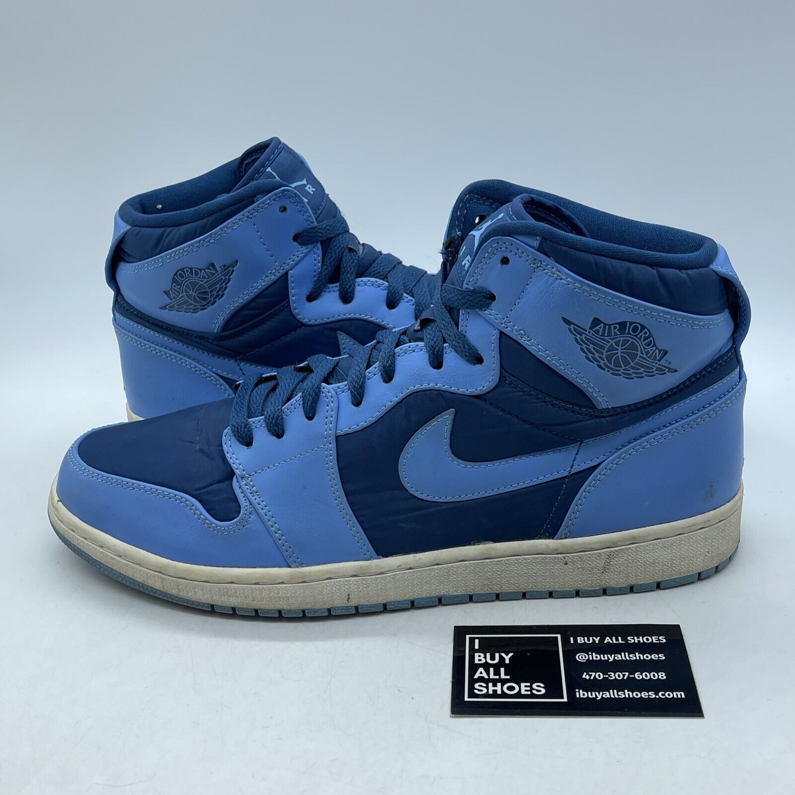 Size 12 - Air Jordan 1 Strap High French Blue Suede Leather (342132-407)