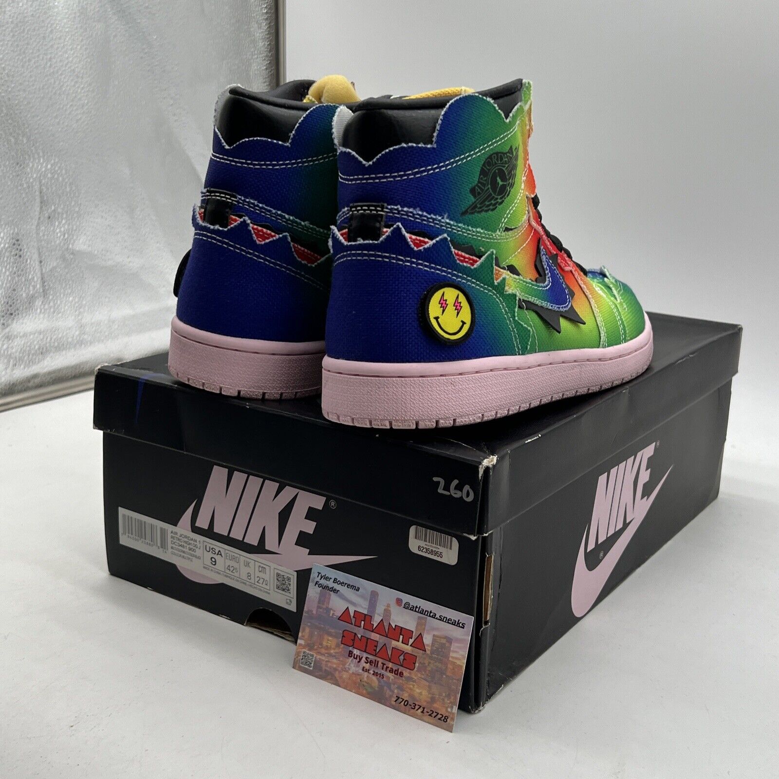 Size 9 - Jordan 1 Retro OG High x J Balvin Tie Dye (DC3481-900)