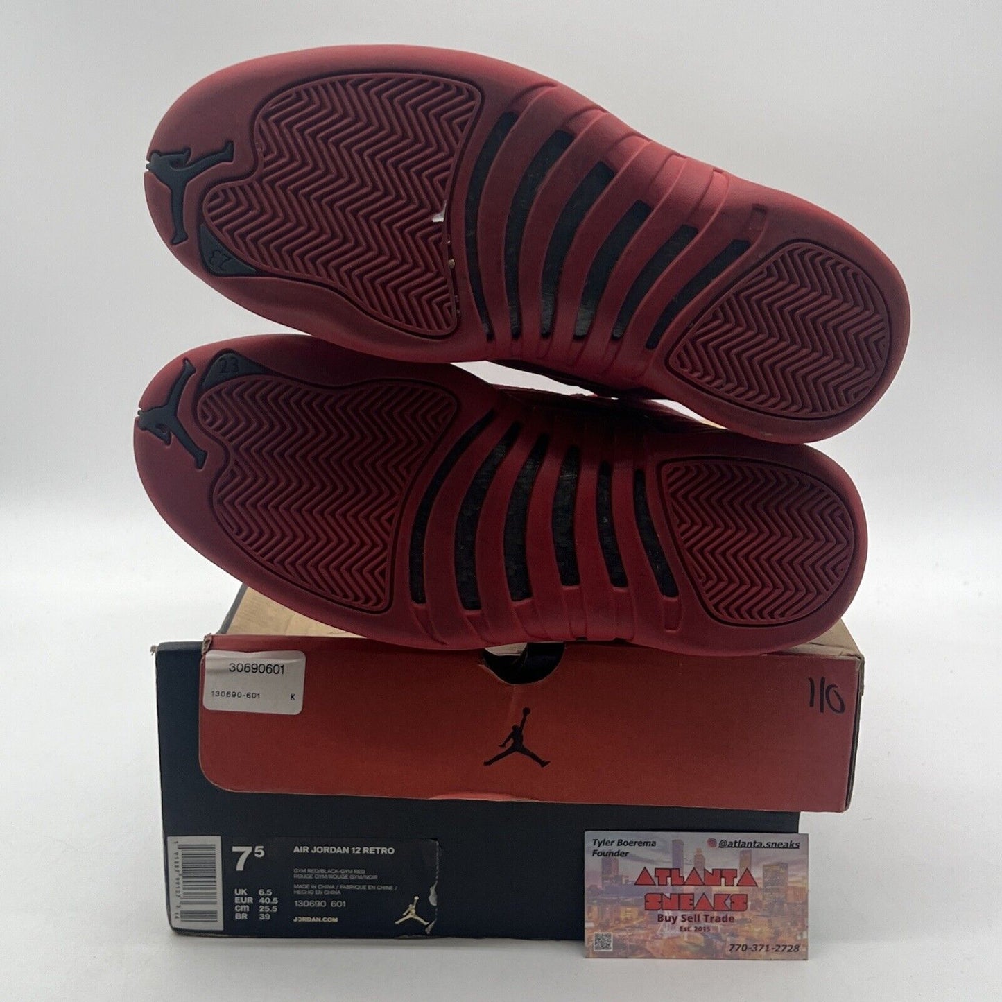 Size 7.5 - Air Jordan 12 Retro Gym Red (130690-601)