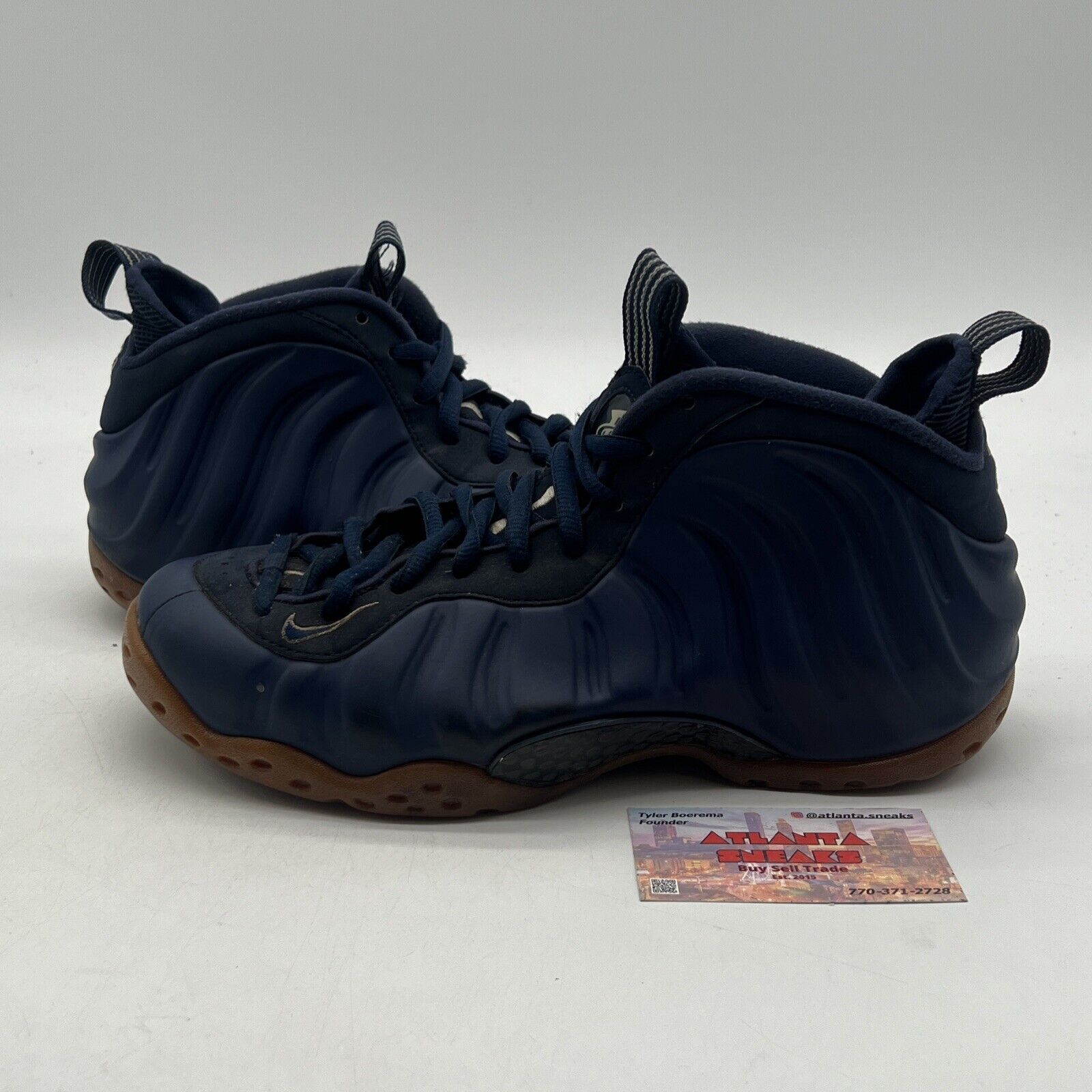 Size 8 - Nike Air Foamposite One Midnight Navy Gum (314996-405)