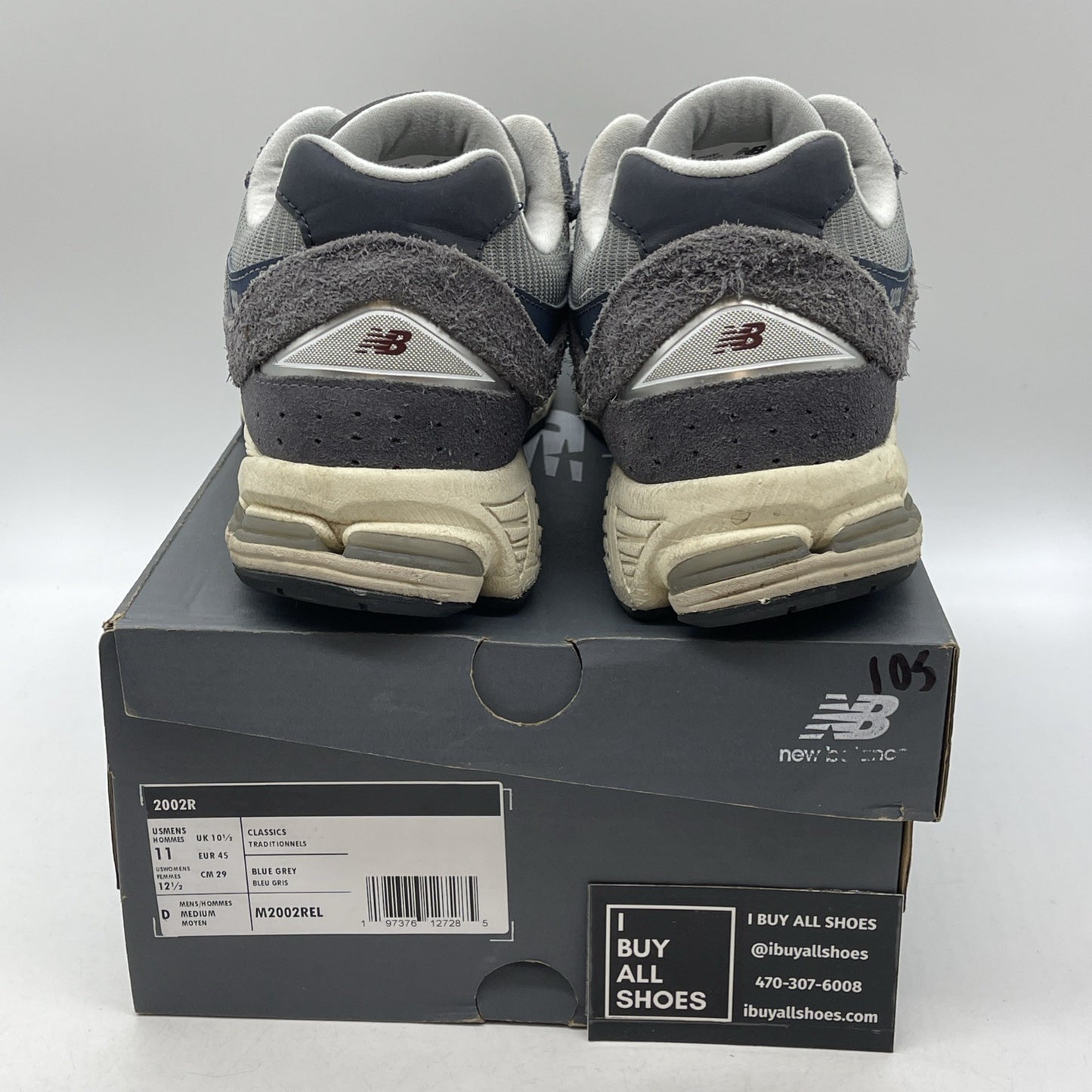 Size 11 - New Balance 2002R Castlerock Navy Grey Suede Leather (M2002REL)