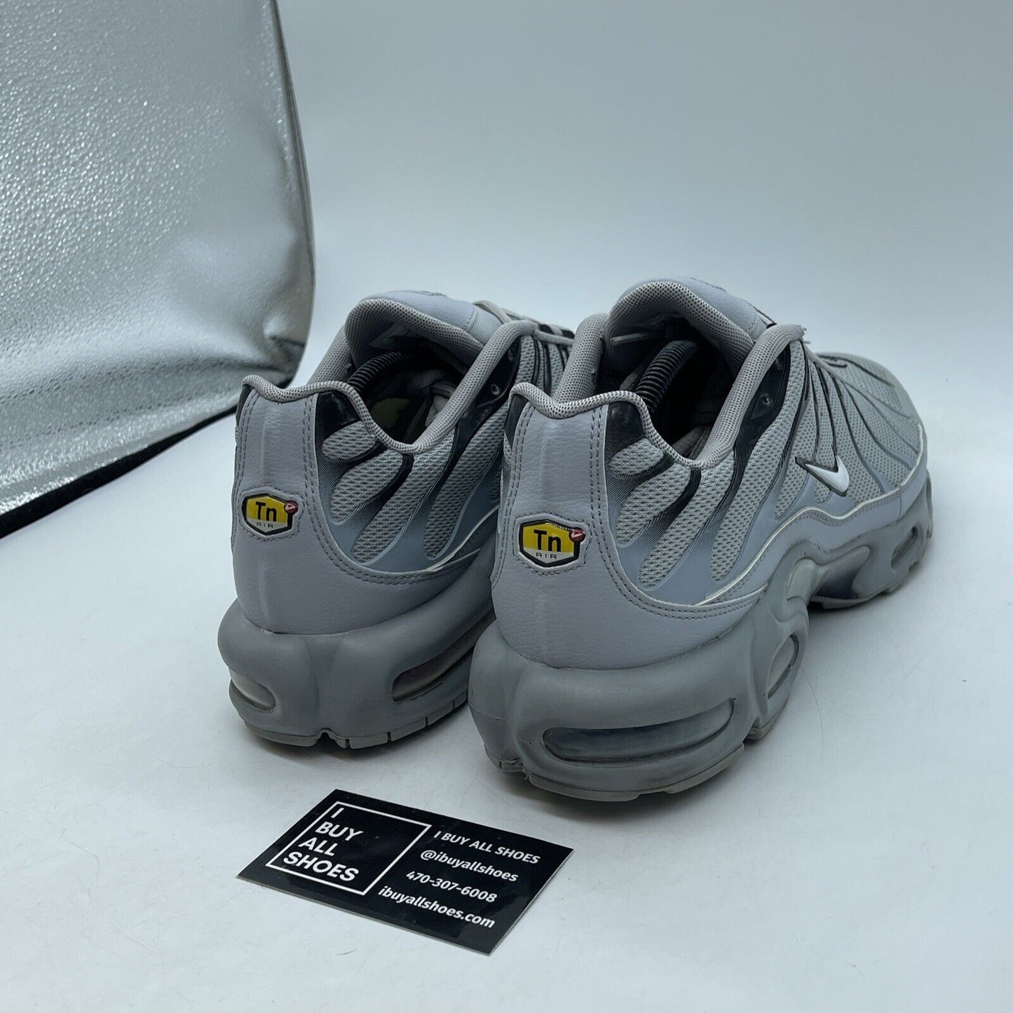 Size 12 - Nike Air Max Plus TN Wolf Grey Black Suede Leather (852630-021)