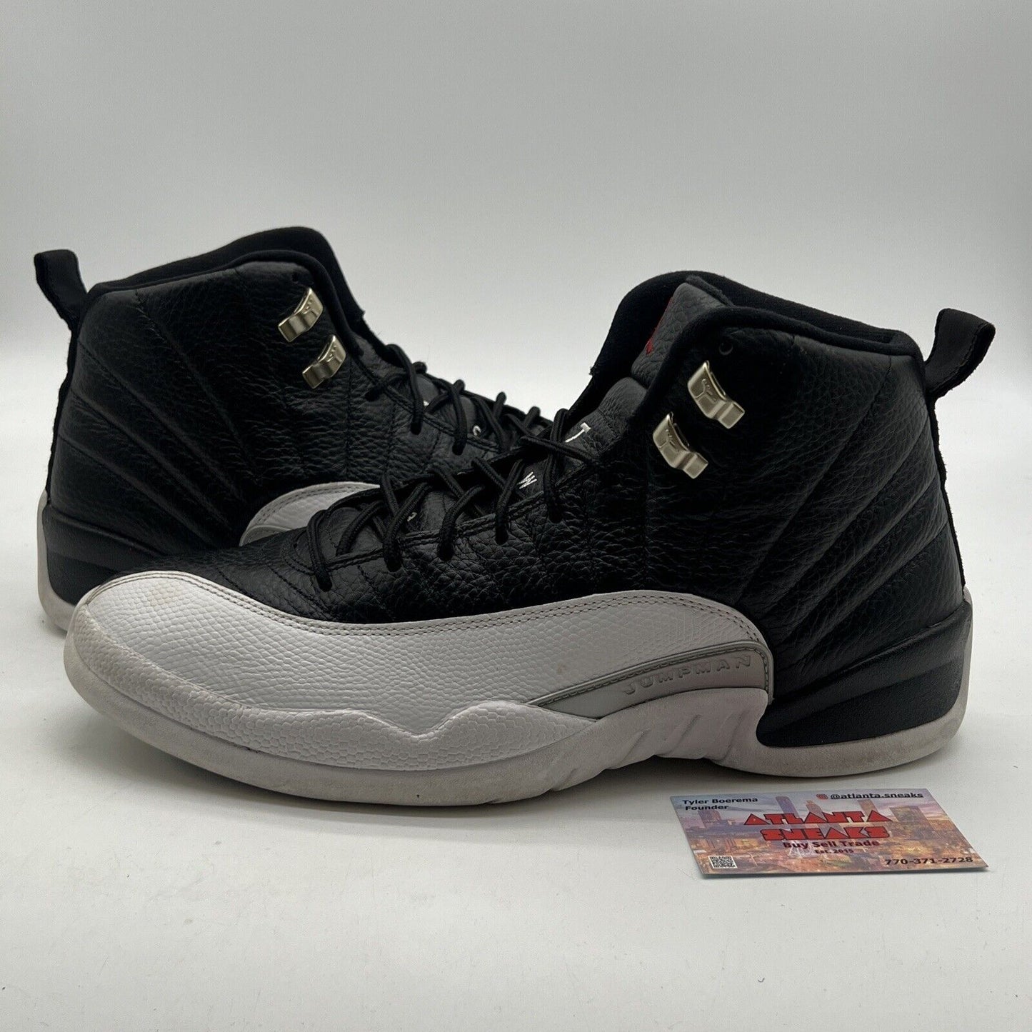 Size 13 - Jordan 12 Retro Mid Playoff Black White Leather (CT8013-006)