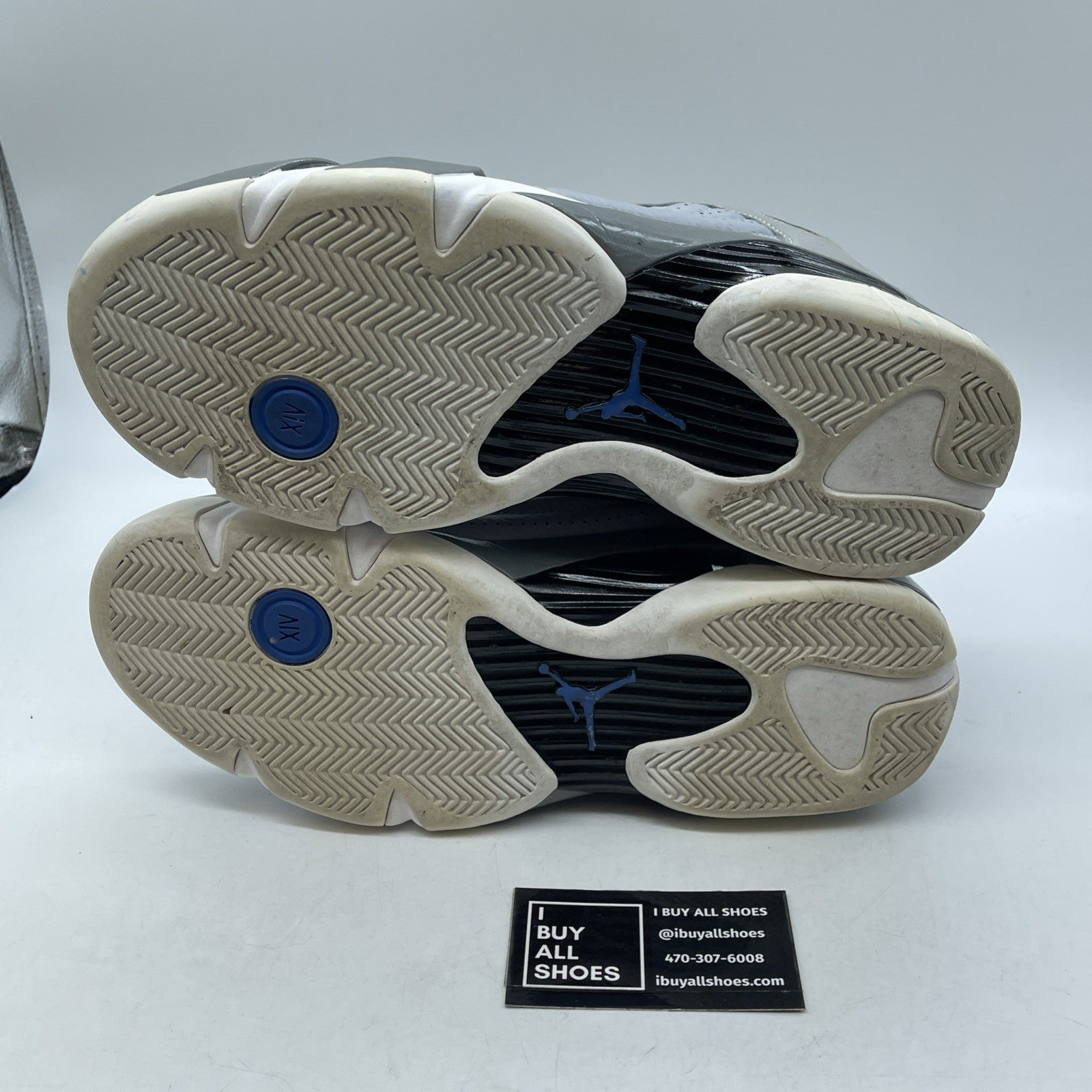 Size 10.5 - Air Jordan 14 Retro Wolf Grey Blue Suede Leather (487471-004)