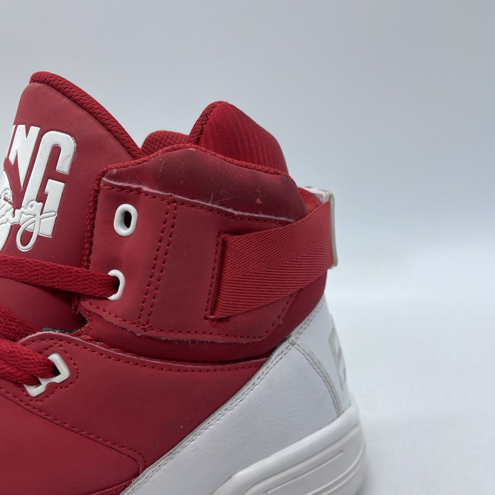 Size 13 - Ewing 33 HI Strawberries and Cream Red White Suede (1EW90161-611)