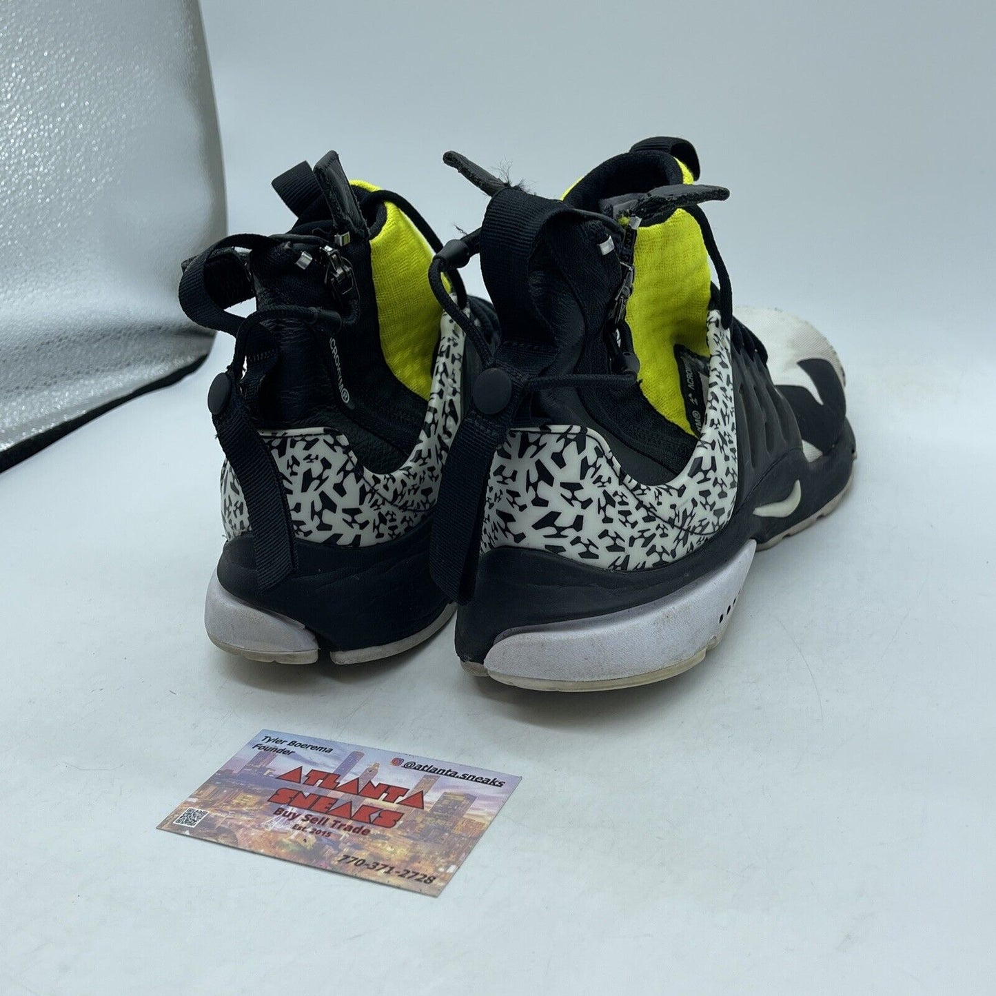 Size 8 - Nike Acronym x Air Presto Mid Dynamic Yellow Leather Suede (AH7832-100)