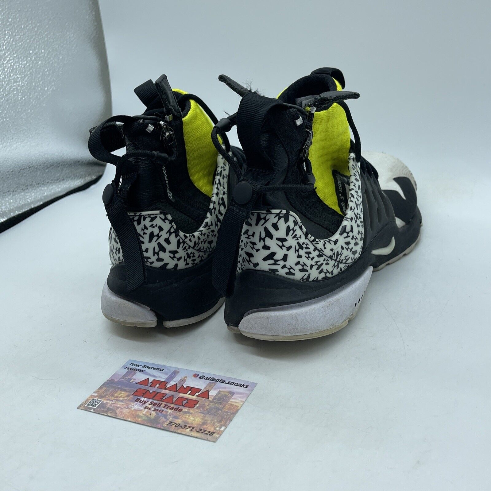 Size 8 - Nike Acronym x Air Presto Mid Dynamic Yellow Leather Suede (AH7832-100)