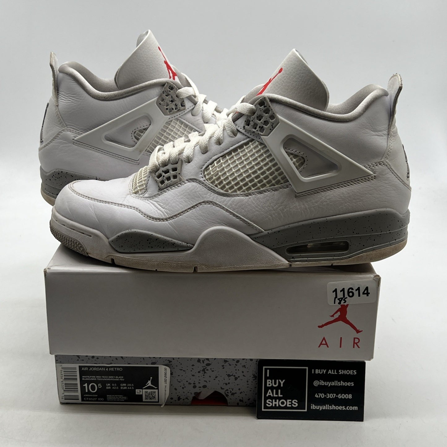 Size 10.5 - Air Jordan 4 Retro Mid White Oreo (CT8527-100)
