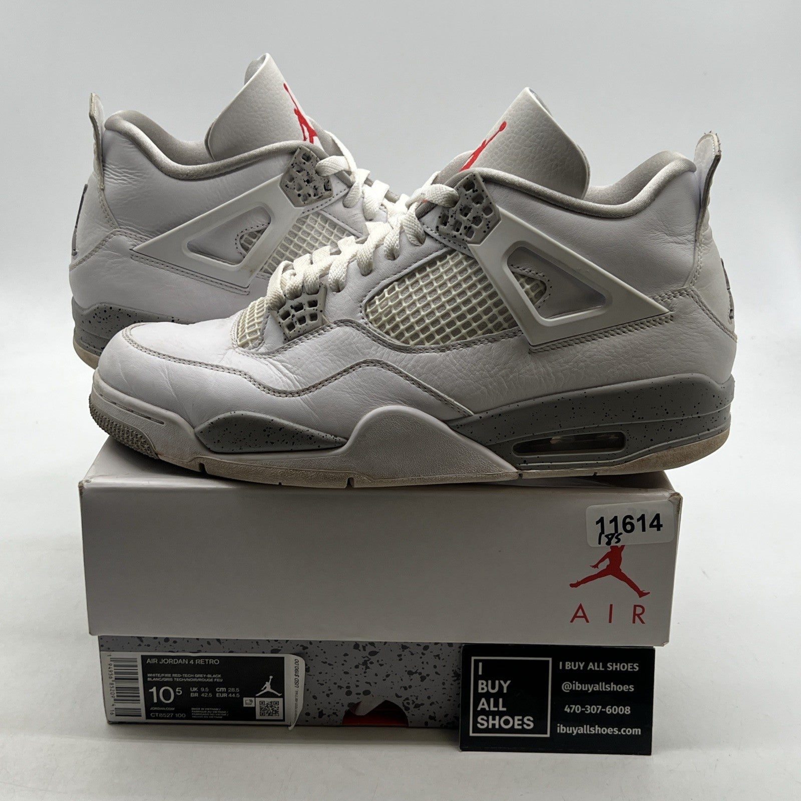 Size 10.5 - Air Jordan 4 Retro Mid White Oreo (CT8527-100)
