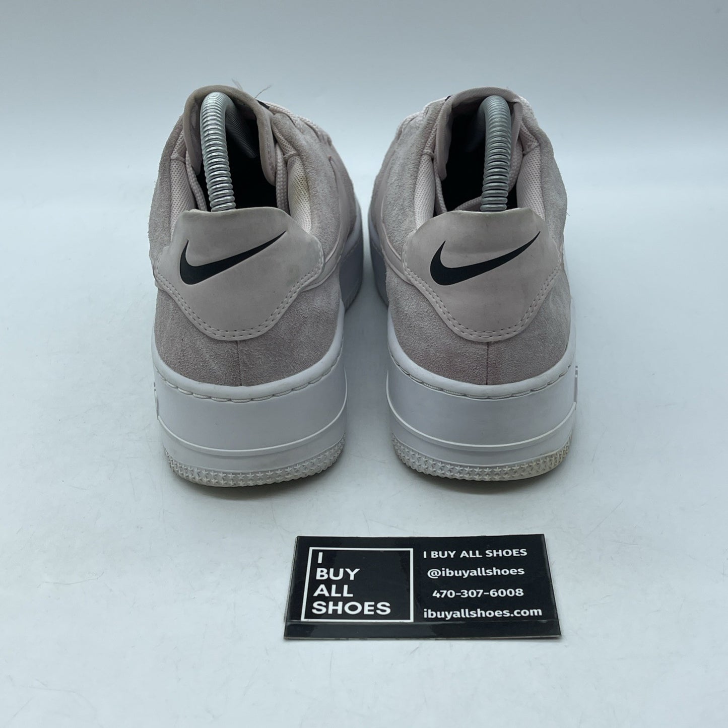 Size 9W - Nike Air Force 1 Sage Low Barely Rose Pink Black Suede (AR5339-604)