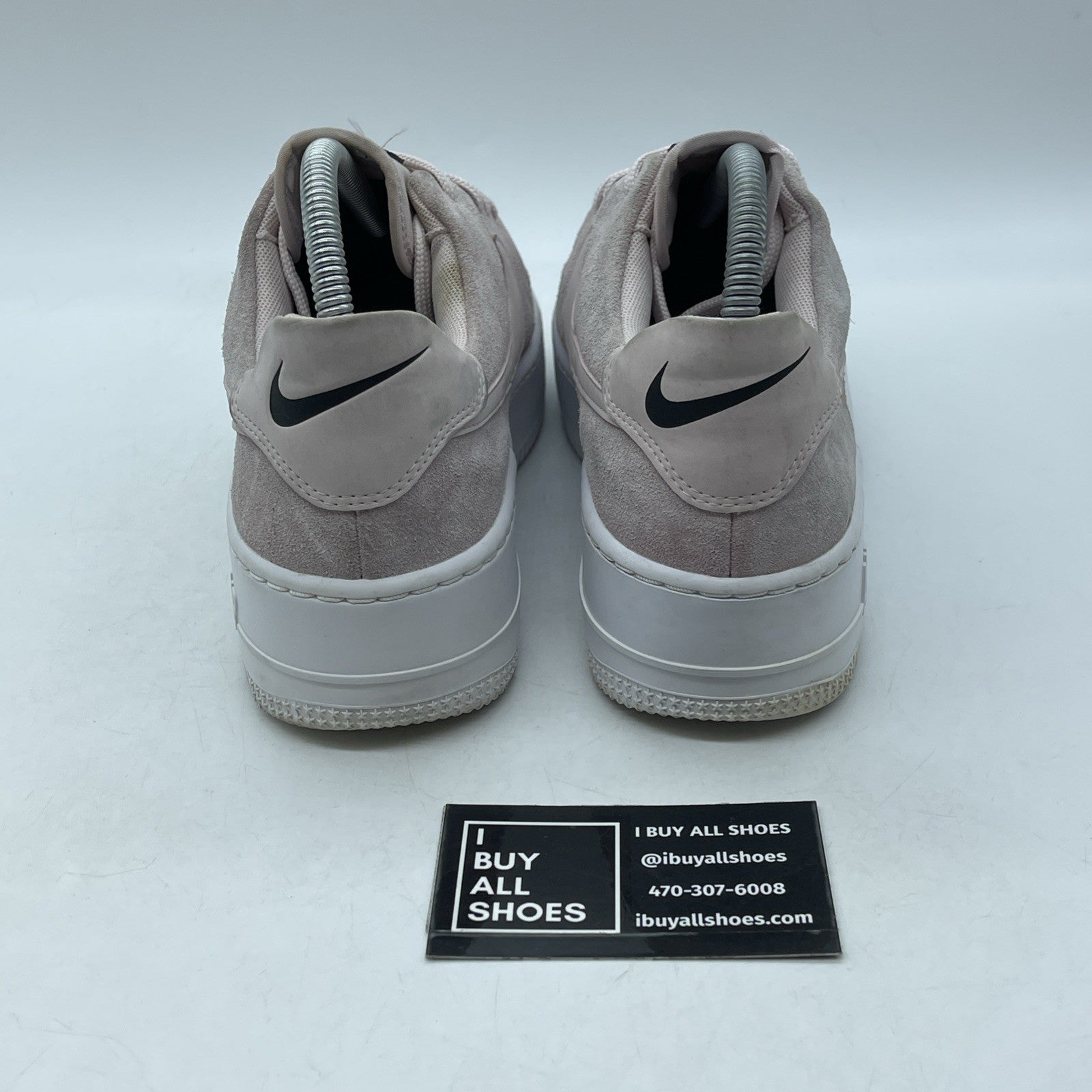 Size 9W - Nike Air Force 1 Sage Low Barely Rose Pink Black Suede (AR5339-604)