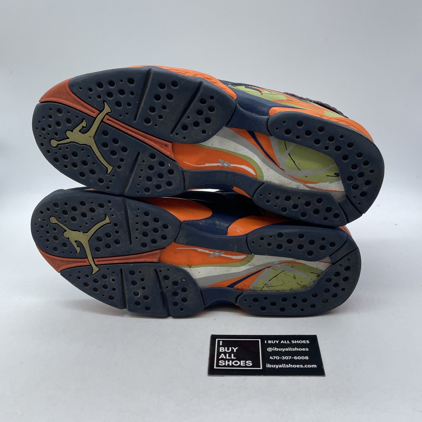 Size 9 - Air Jordan 8 Retro LS Pea Pods Blue Orange Suede (316324-481)
