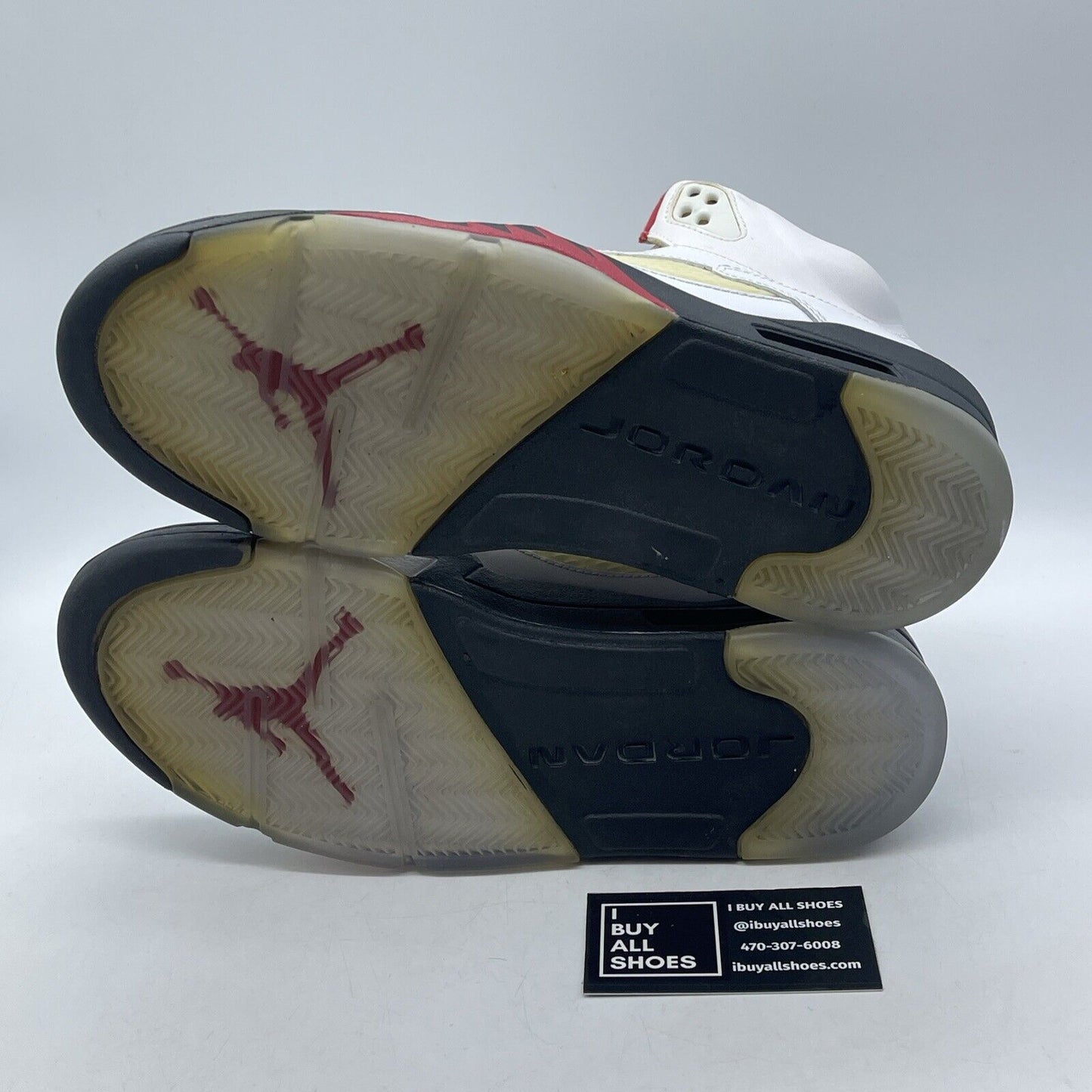 Size 9.5 - Air Jordan 5 Retro 2013 Fire Red White Black Leather (136027-100)