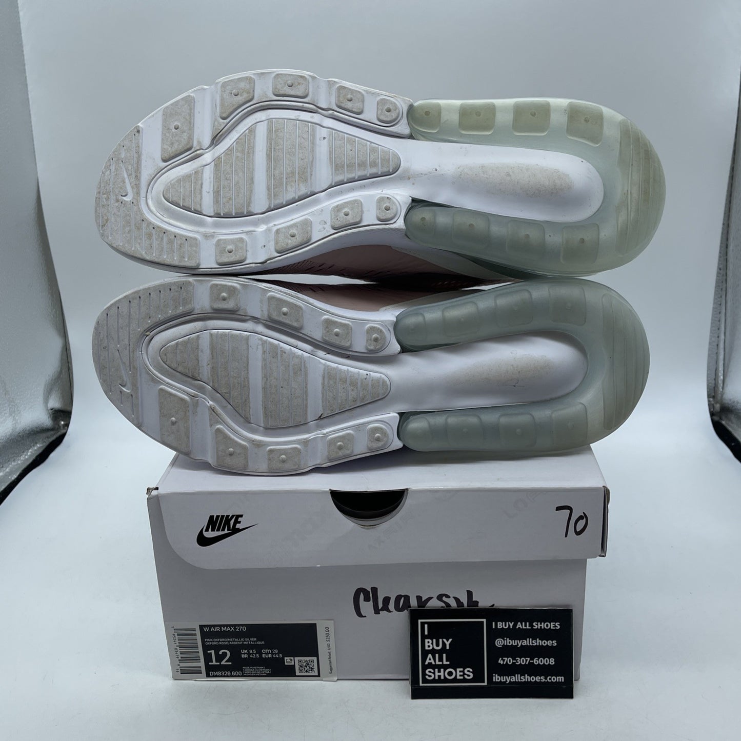 Size 12W - Nike Air Max 270 Pink Oxford Metallic Silver (DM8326-600)