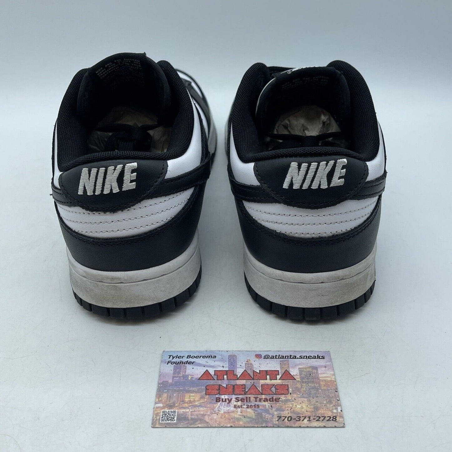 Size 10 - Nike Dunk Low Black White Leather (DD1391-100)