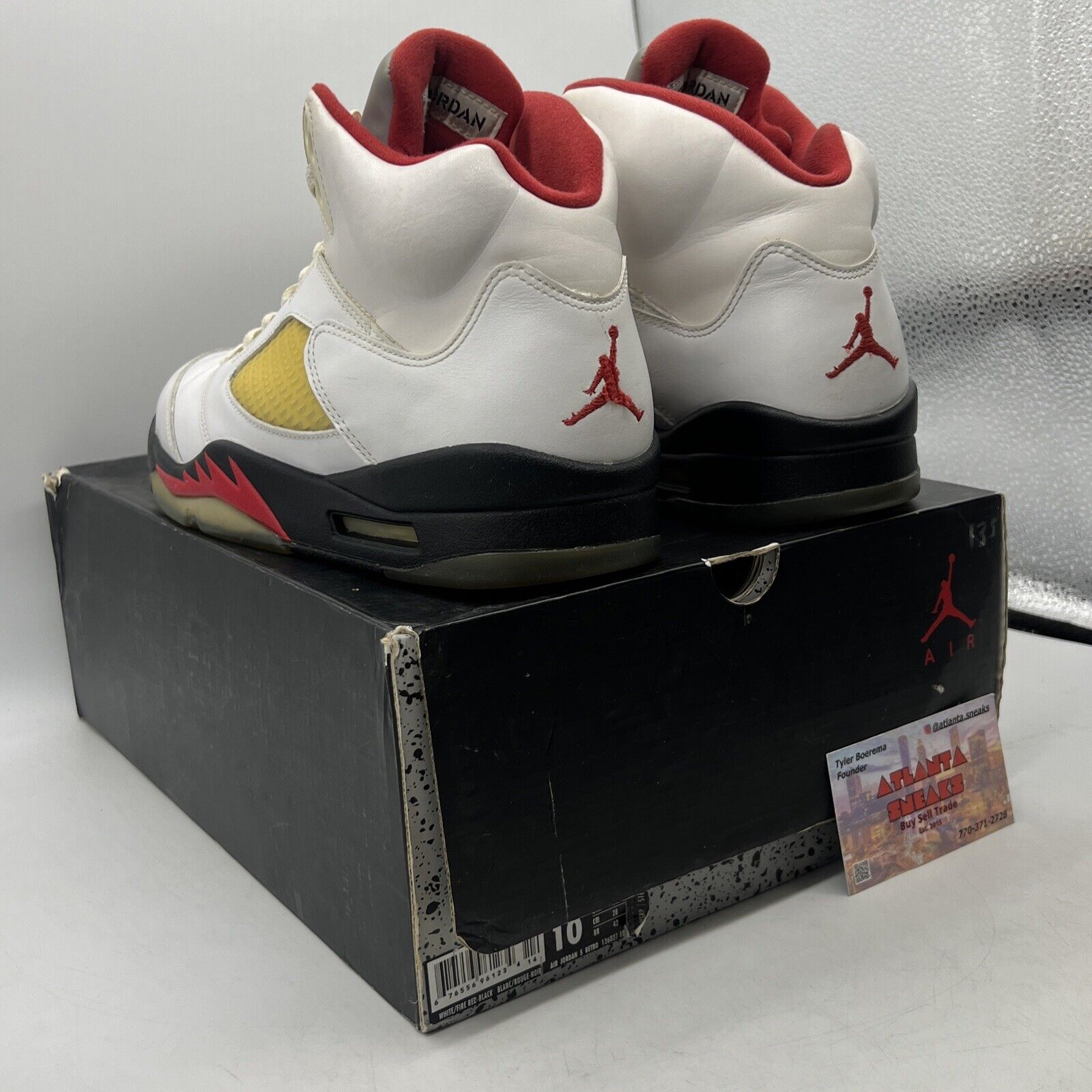 Size 10 - Air Jordan 5 Retro 2013 Fire Red Black White (136027-100)