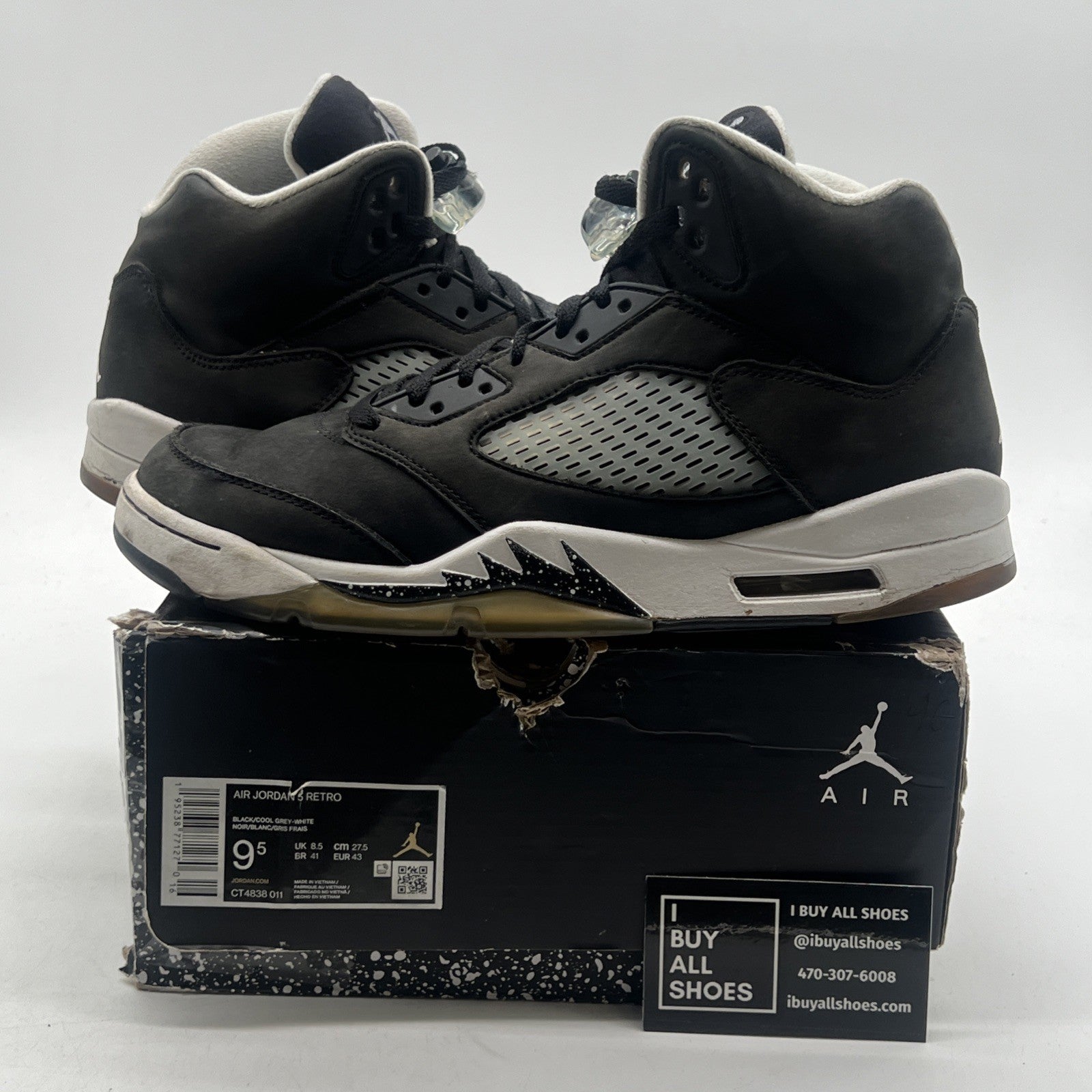 Size 9.5 - Air Jordan 5 Retro Mid Oreo (CT4838-011)
