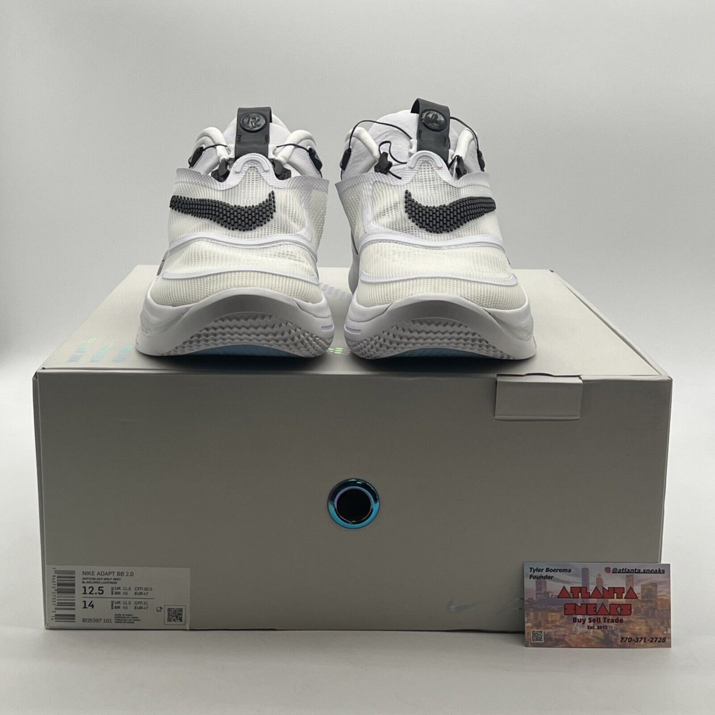 Size 12.5 - Nike Adapt BB 2.0 White Cement (BQ5397-101)