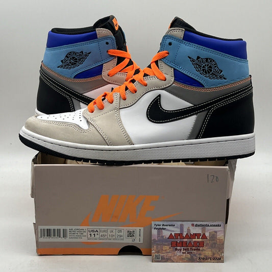 Size 11.5 - Air Jordan 1 Retro OG High Prototype White Black Blue Orange