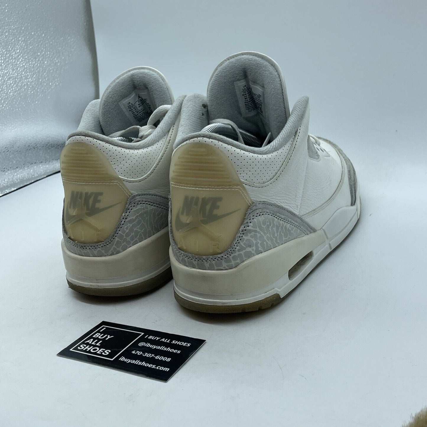 Size 10.5 - Air Jordan 3 Retro Craft Ivory/Grey White Leather (FJ9579-100)