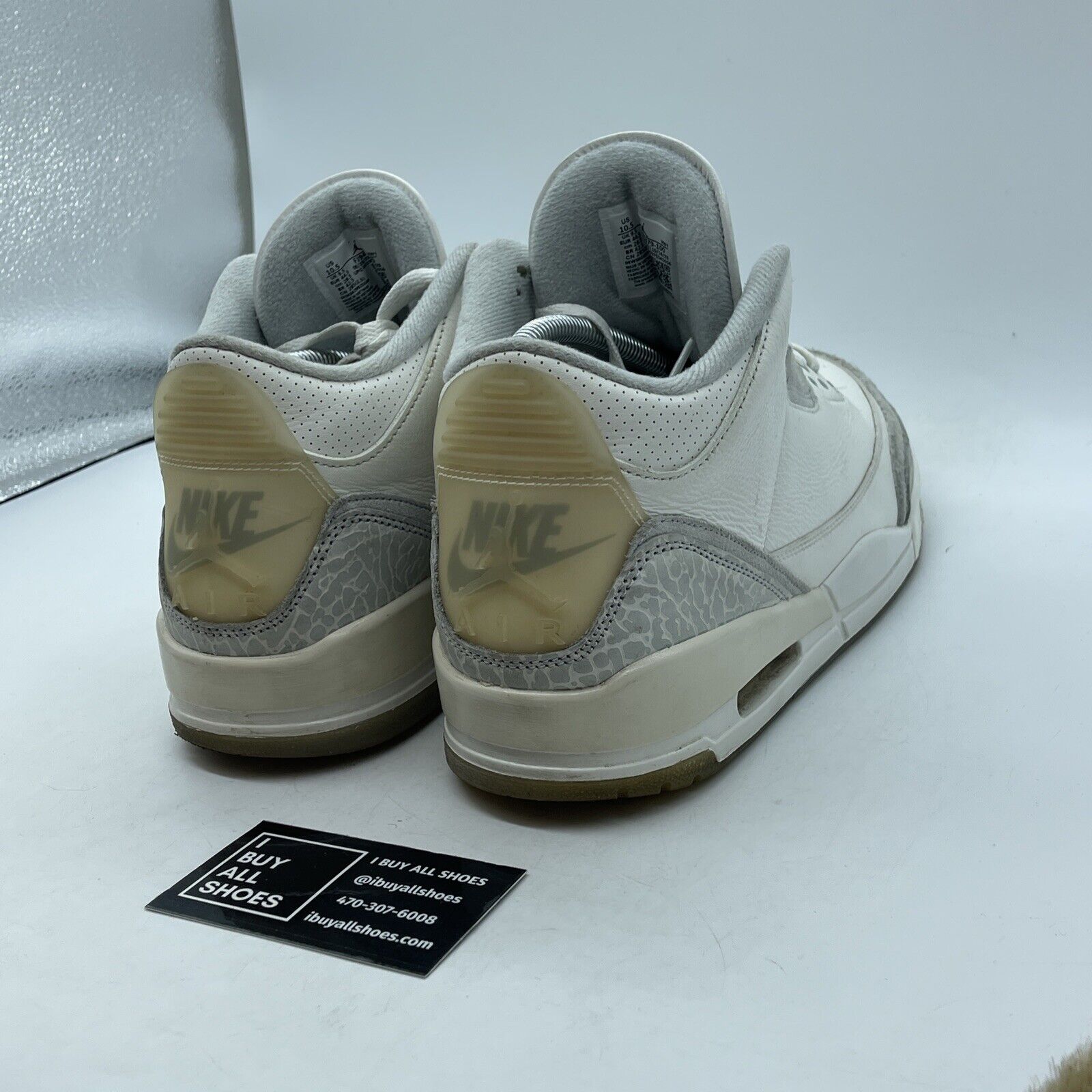 Size 10.5 - Air Jordan 3 Retro Craft Ivory/Grey White Leather (FJ9579-100)