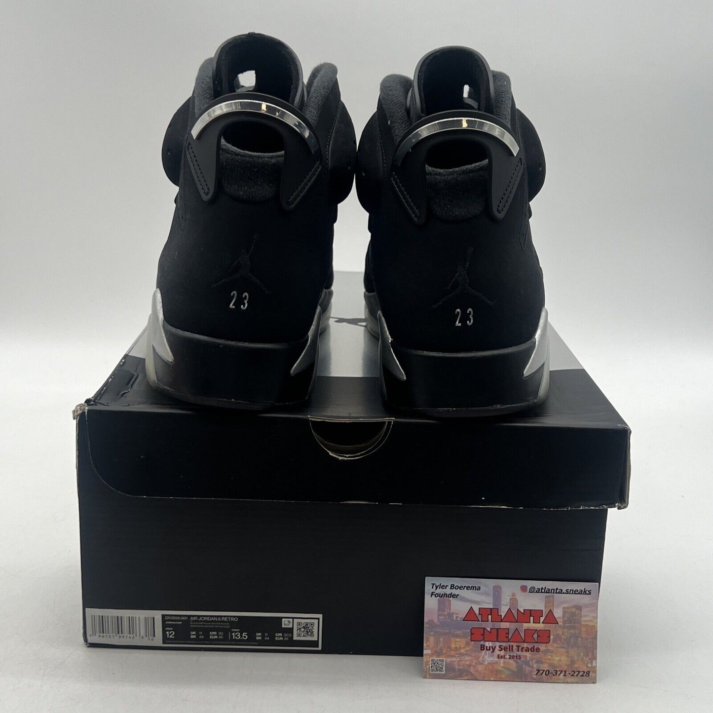 Size 12 - Jordan 6 Retro Mid Chrome Black Suede (DX2836-001)