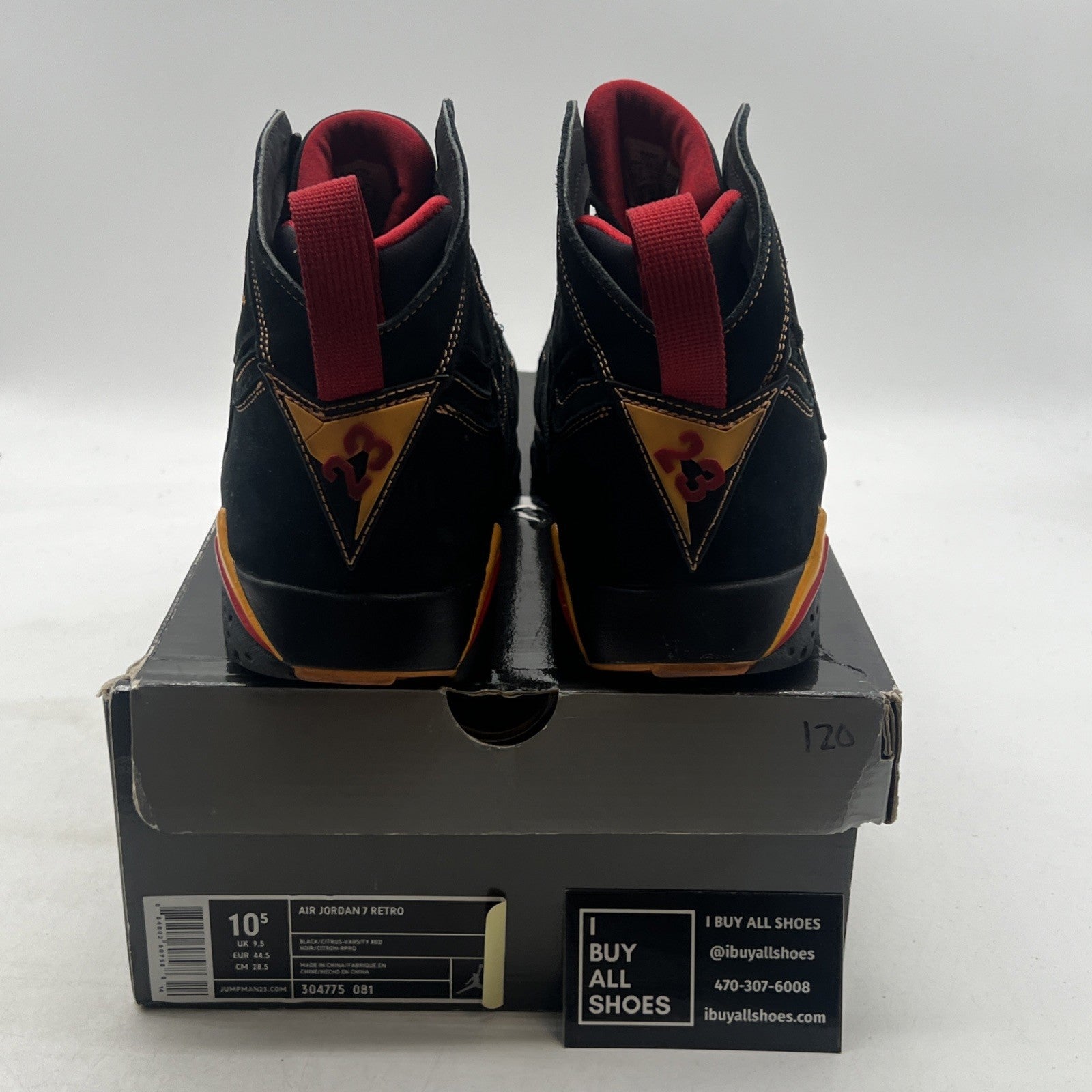 Size 10.5 - Air Jordan 7 Retro 2006 Citrus (304775-081)