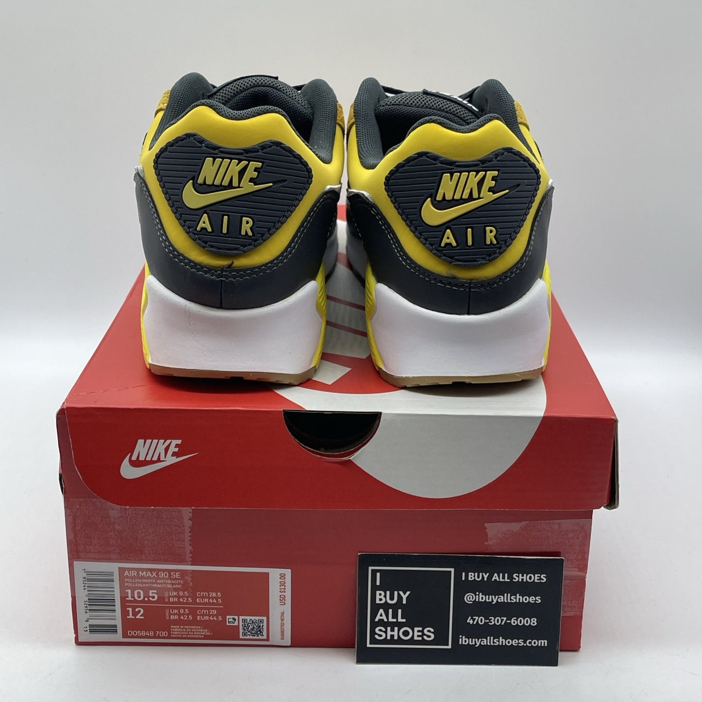 Size 10.5 - Nike Air Max 90 SE Go The Extra Smile Yellow Suede (DO5848-700)