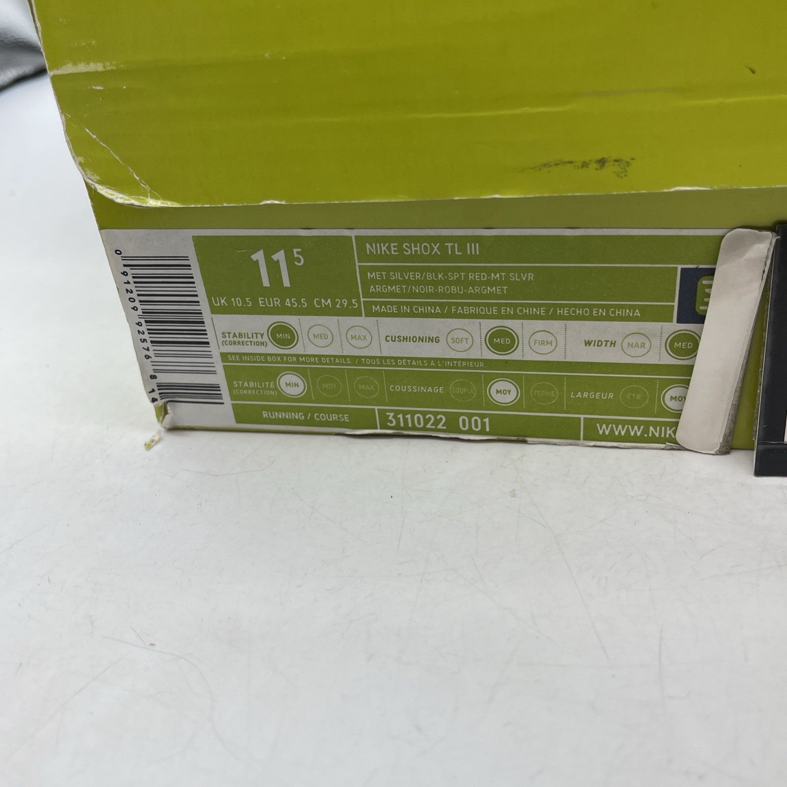 Size 11.5 - Nike Shox TL3 (2005) Original Retro TL Trainers (31102-001)