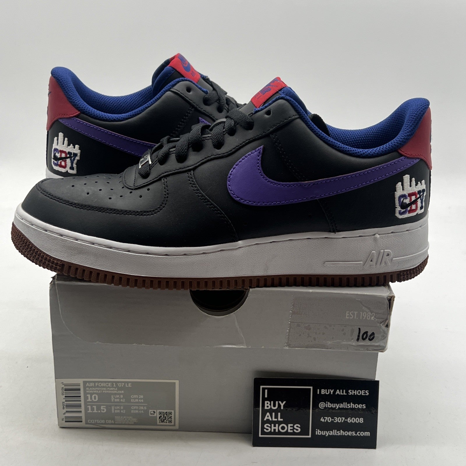 Size 10 - Nike Air Force 1 Low Shibuya - Black (CQ7506-084)
