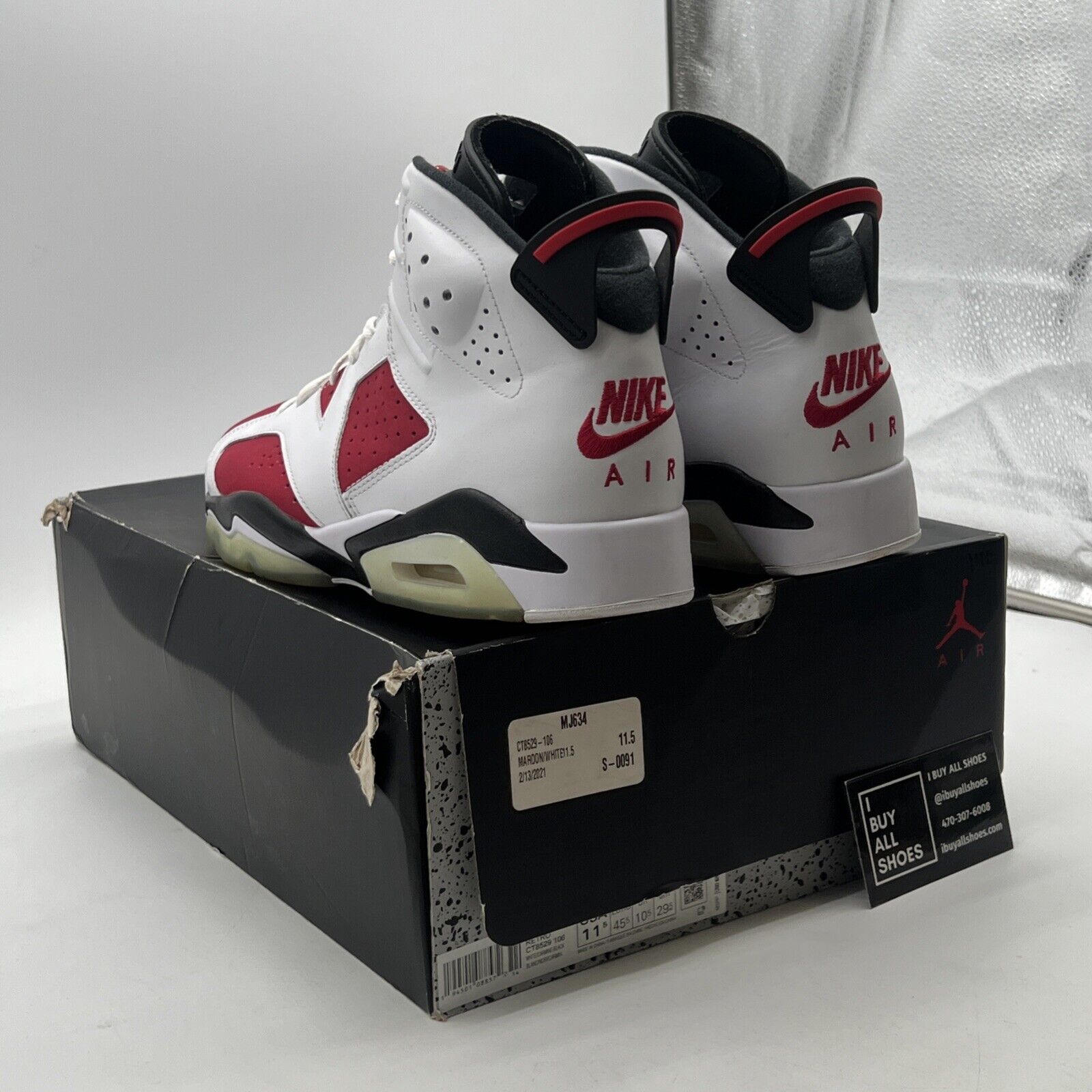 Size 11.5 - Air Jordan 6 Retro OG Mid Carmine (CT8529-106)