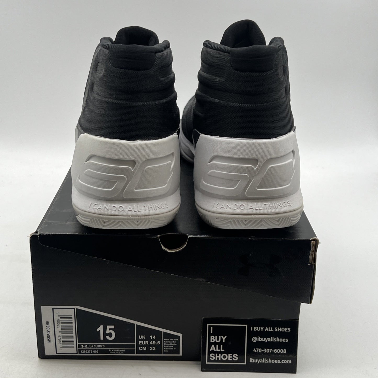 Size 15 - Under Armour Curry 3 Cyber Monday (1269279-006)