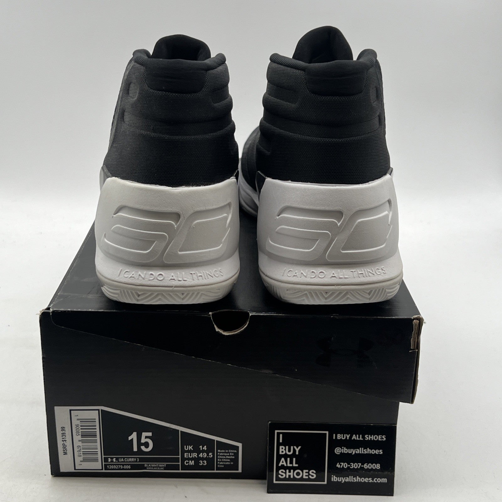 Size 15 - Under Armour Curry 3 Cyber Monday (1269279-006)