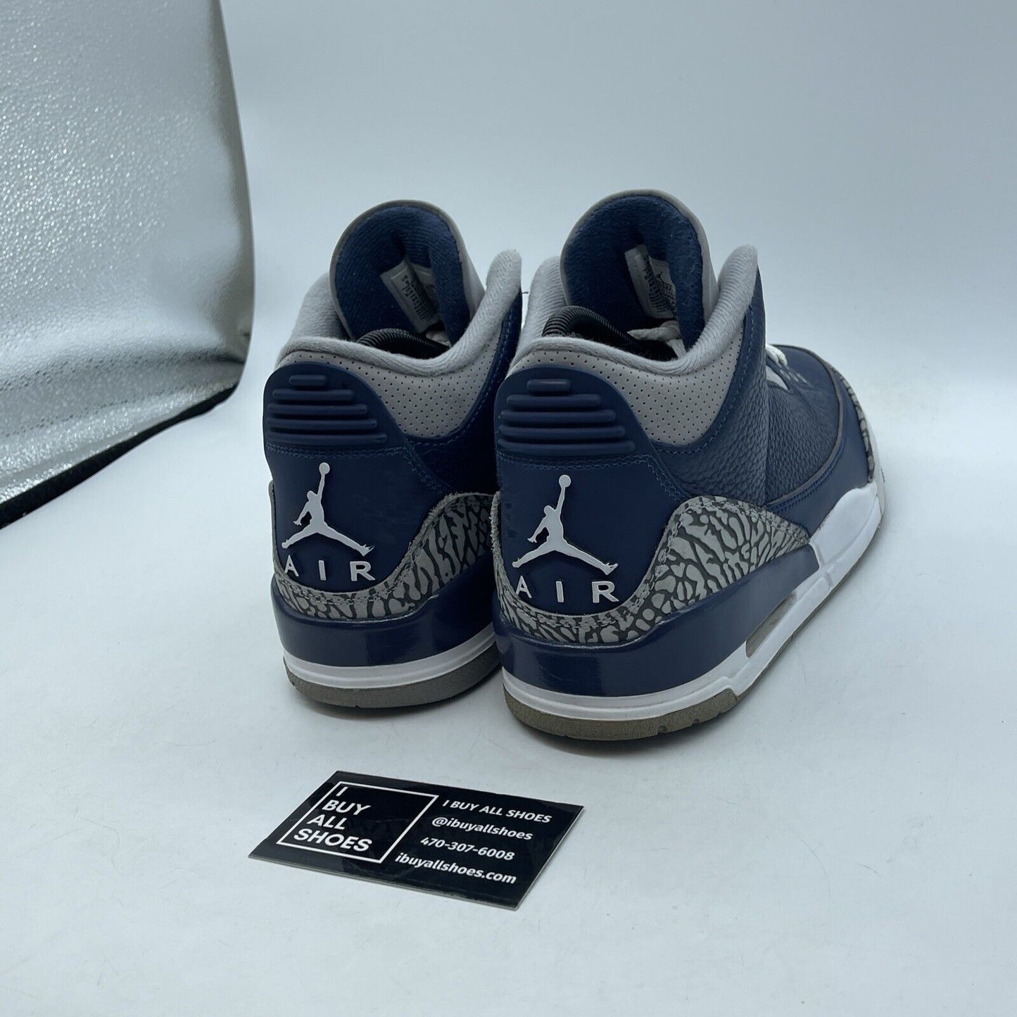 Size 9 - Jordan 3 Retro Blue Grey White Suede Leather (CT8532-401)