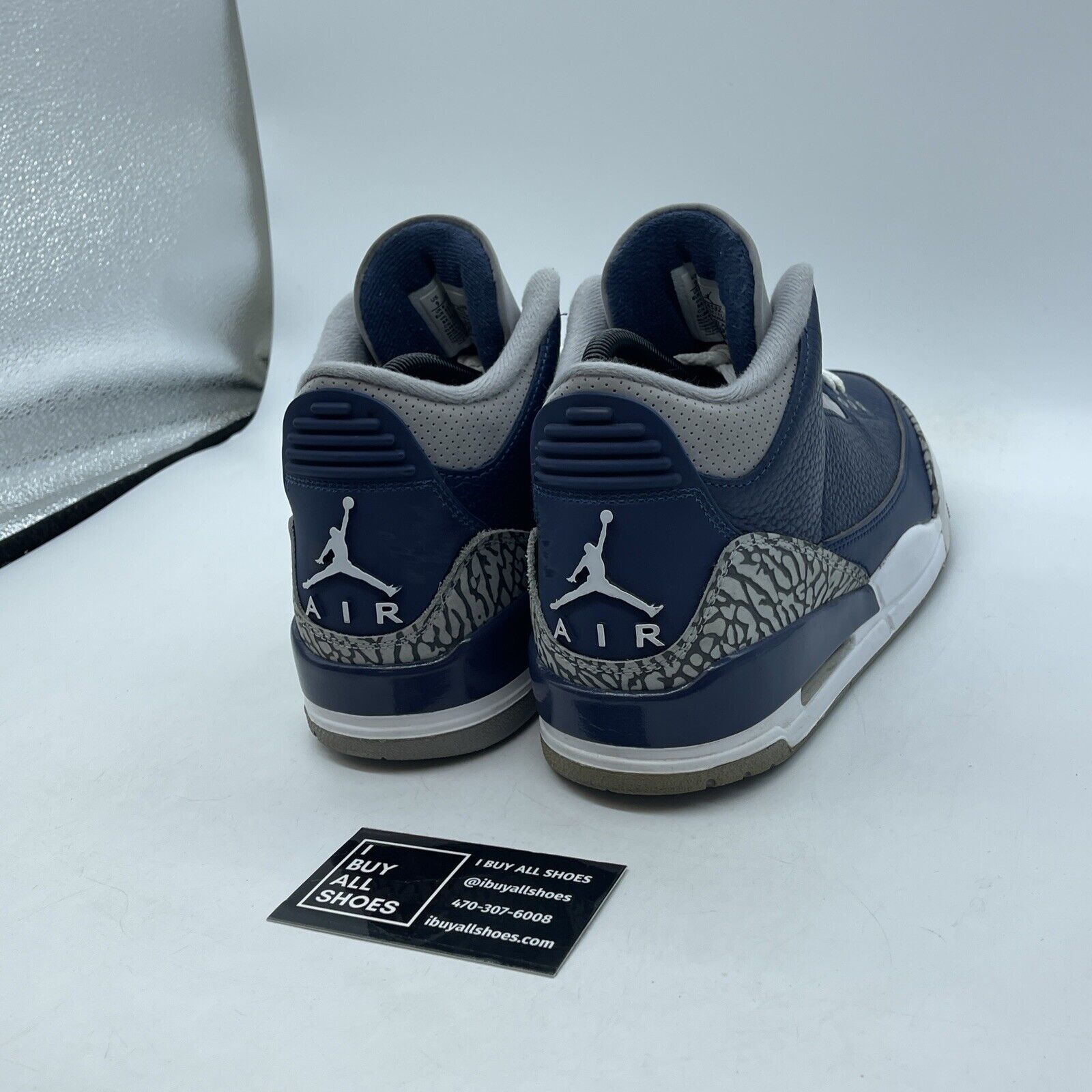 Size 9 - Jordan 3 Retro Blue Grey White Suede Leather (CT8532-401)