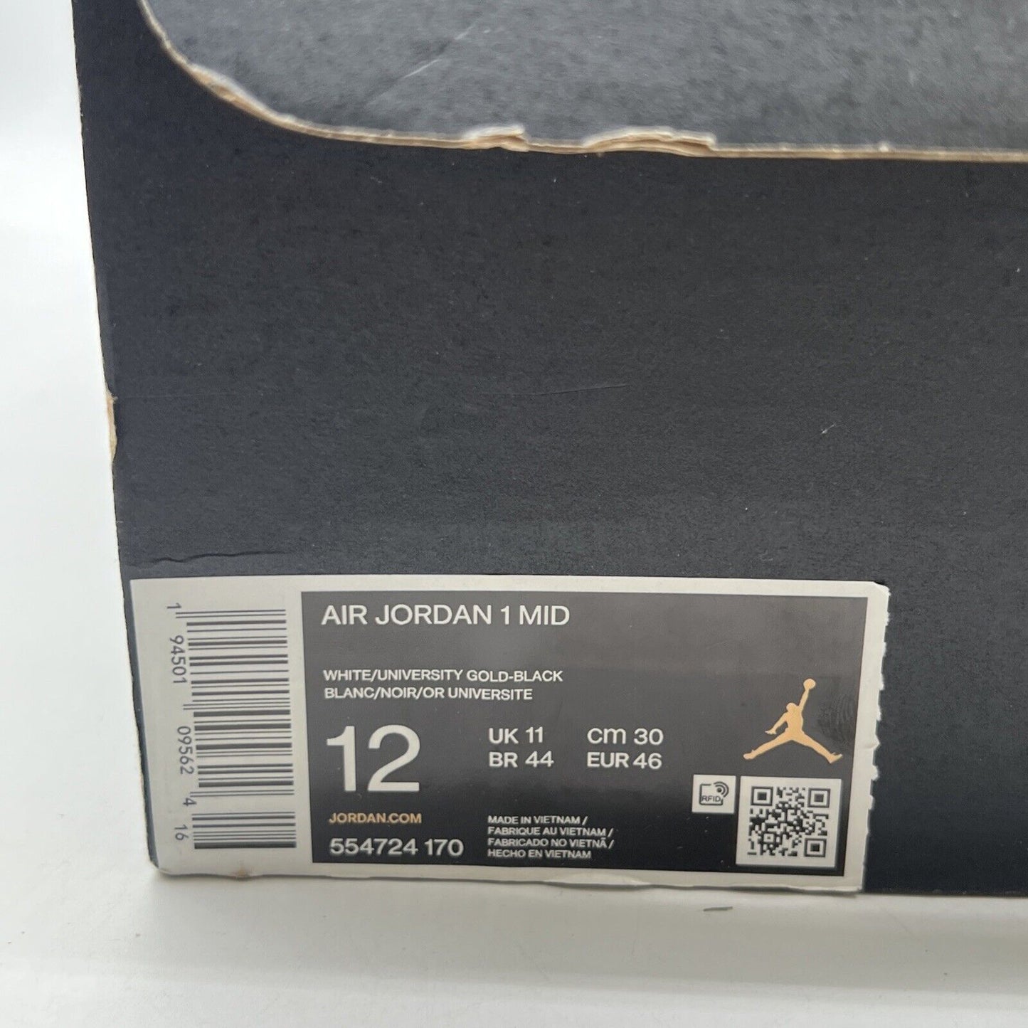 Size 12 - Air Jordan 1 Mid University Gold (554724-170)