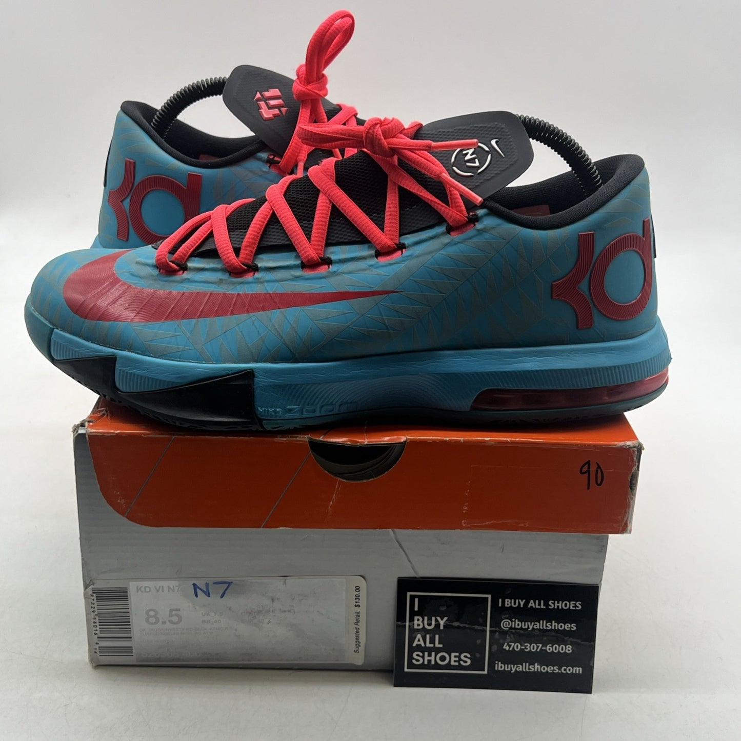 Size 8.5 - Nike KD 6 N7 - (626368-466)